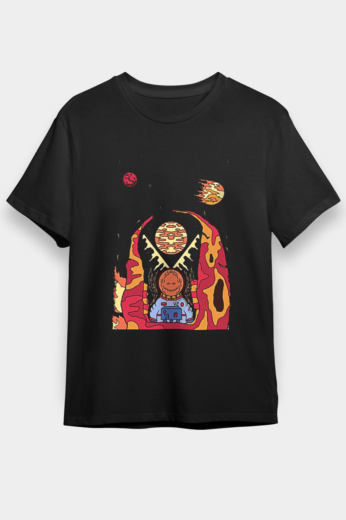 Khruanybin Baskılı Unisex Siyah Tişört - Tshirt
