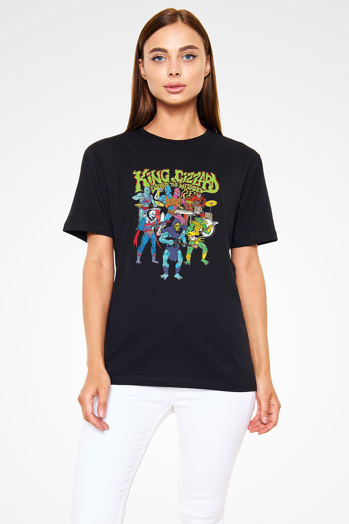 Khruanybin Baskılı Unisex Siyah Tişört - Tshirt