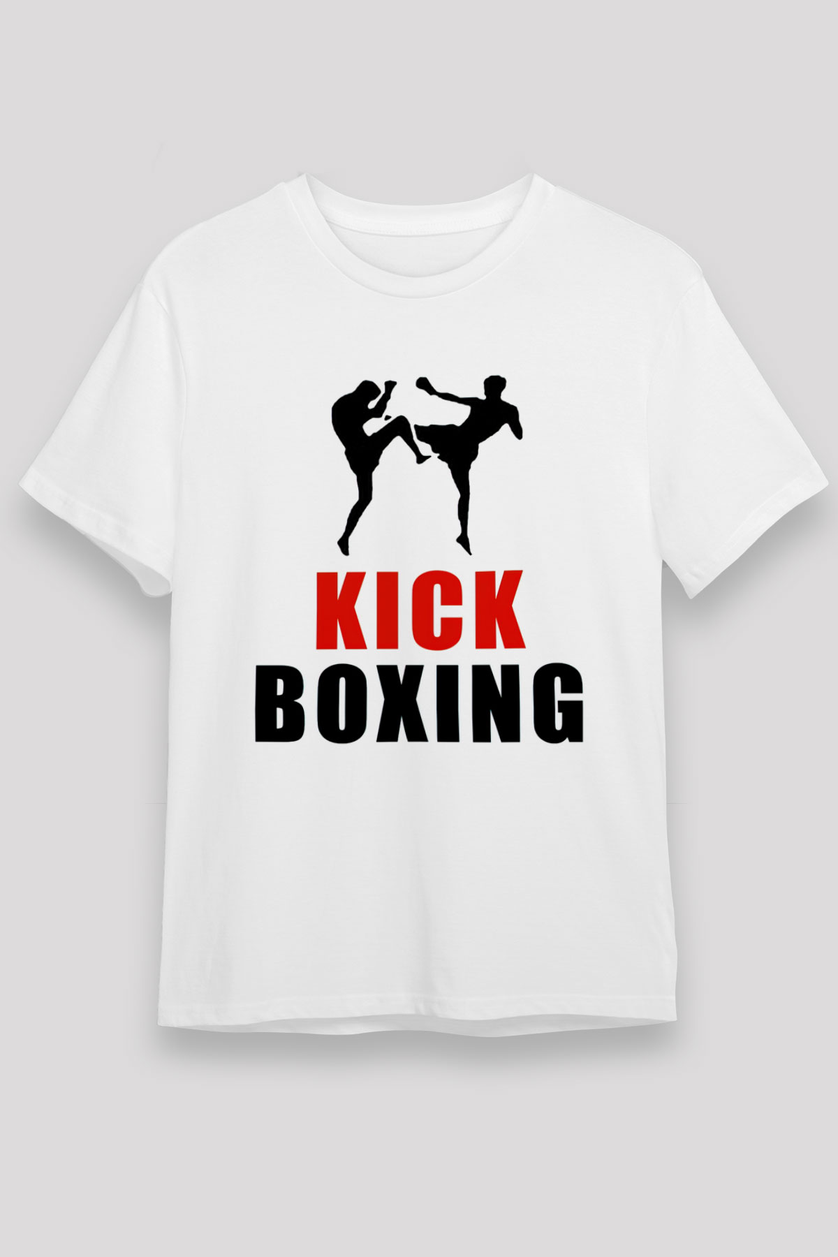 Kick boks Beyaz Unisex Tişört T-Shirt - TişörtFabrikası