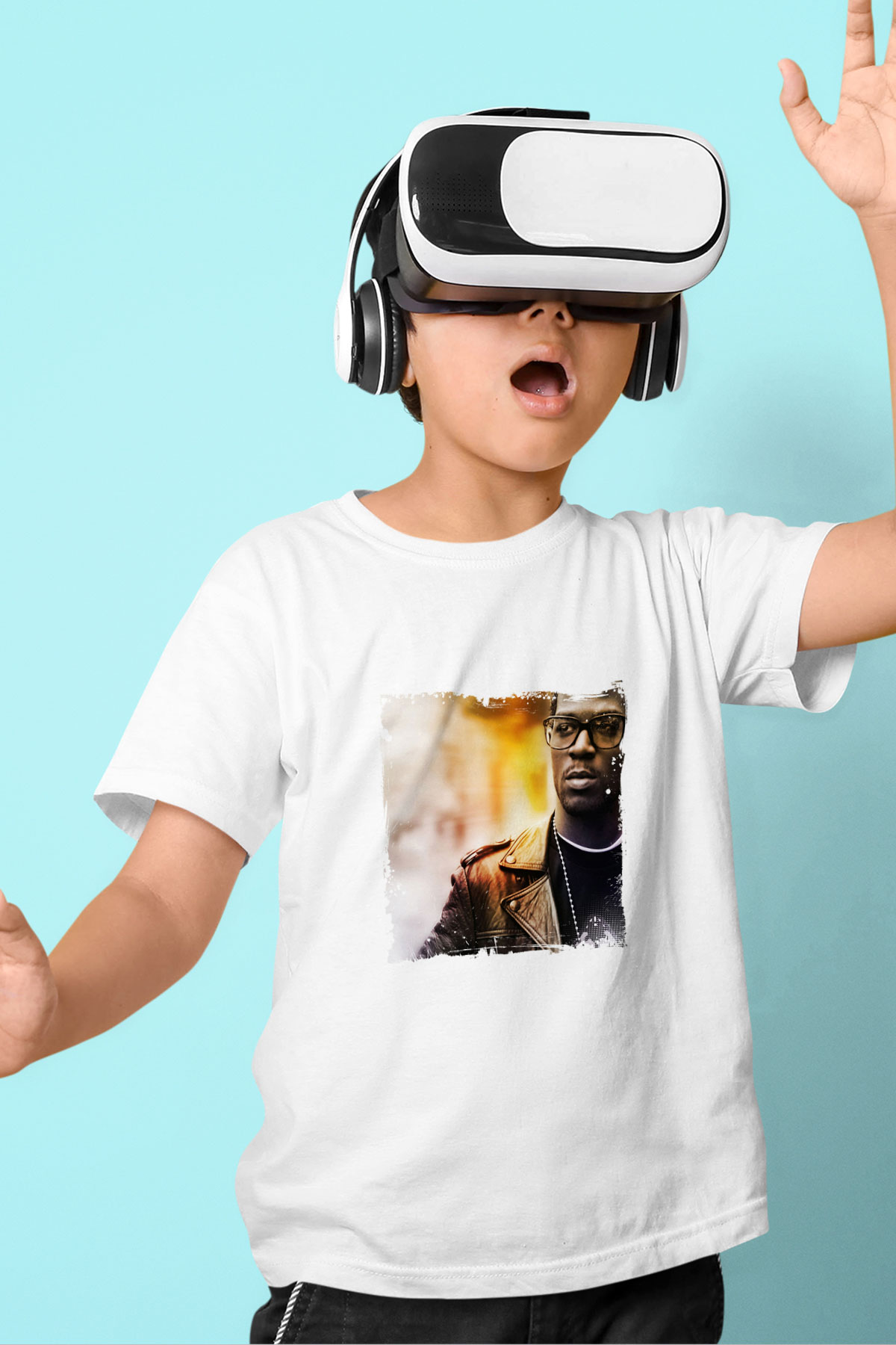 Kid Cudi Baskılı Unisex Beyaz Çocuk Tişört