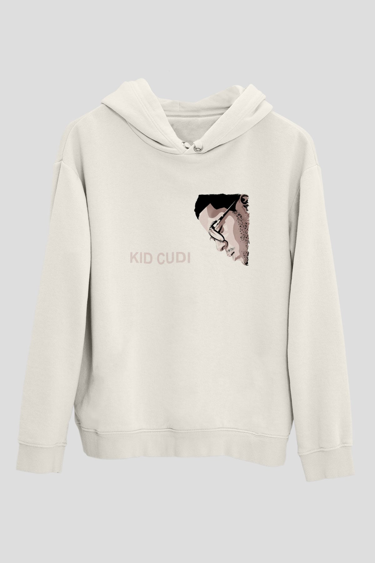 Kid Cudi Beyaz Unisex Kapüşonlu Sweatshirt