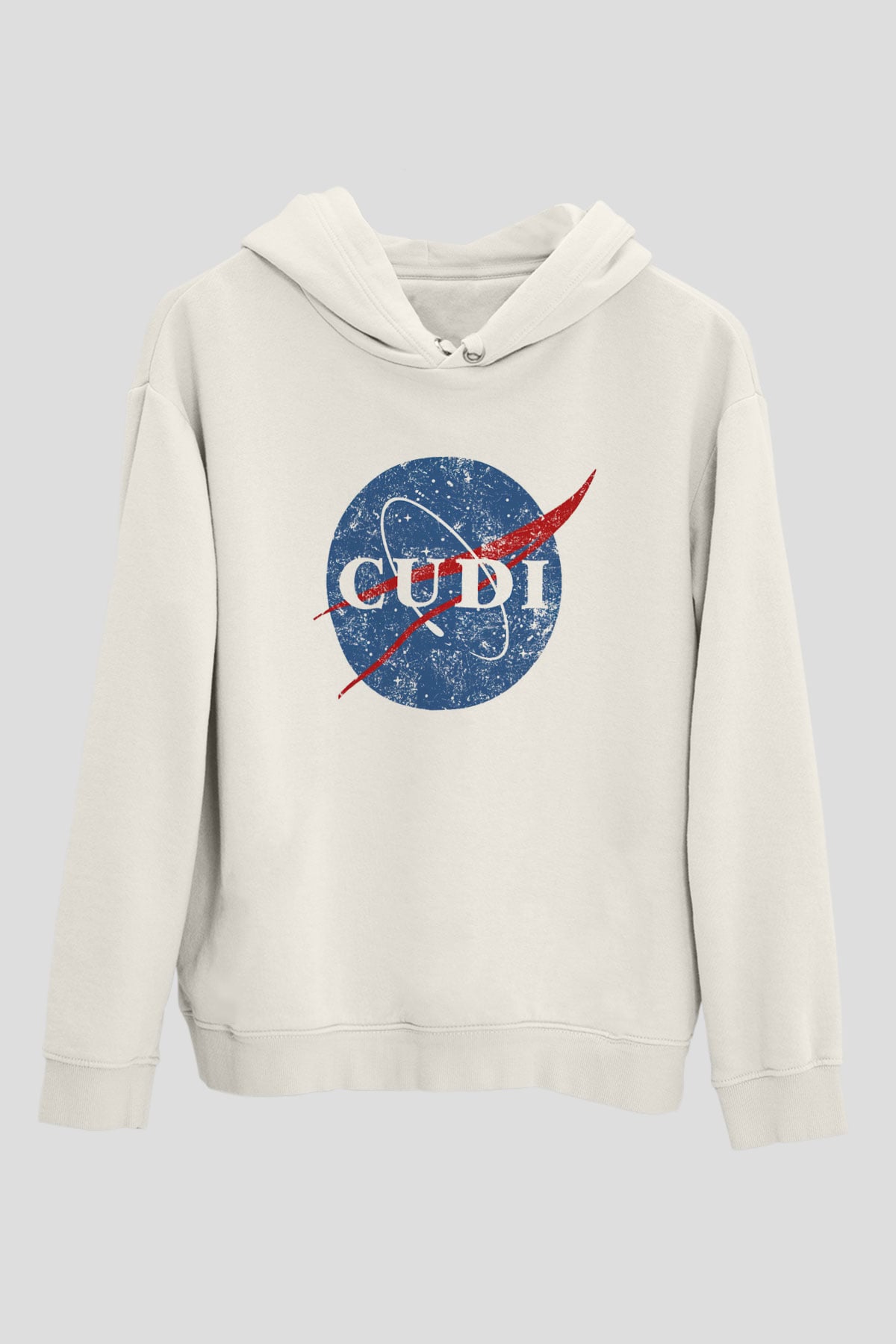 Kid Cudi Beyaz Unisex Kapüşonlu Sweatshirt