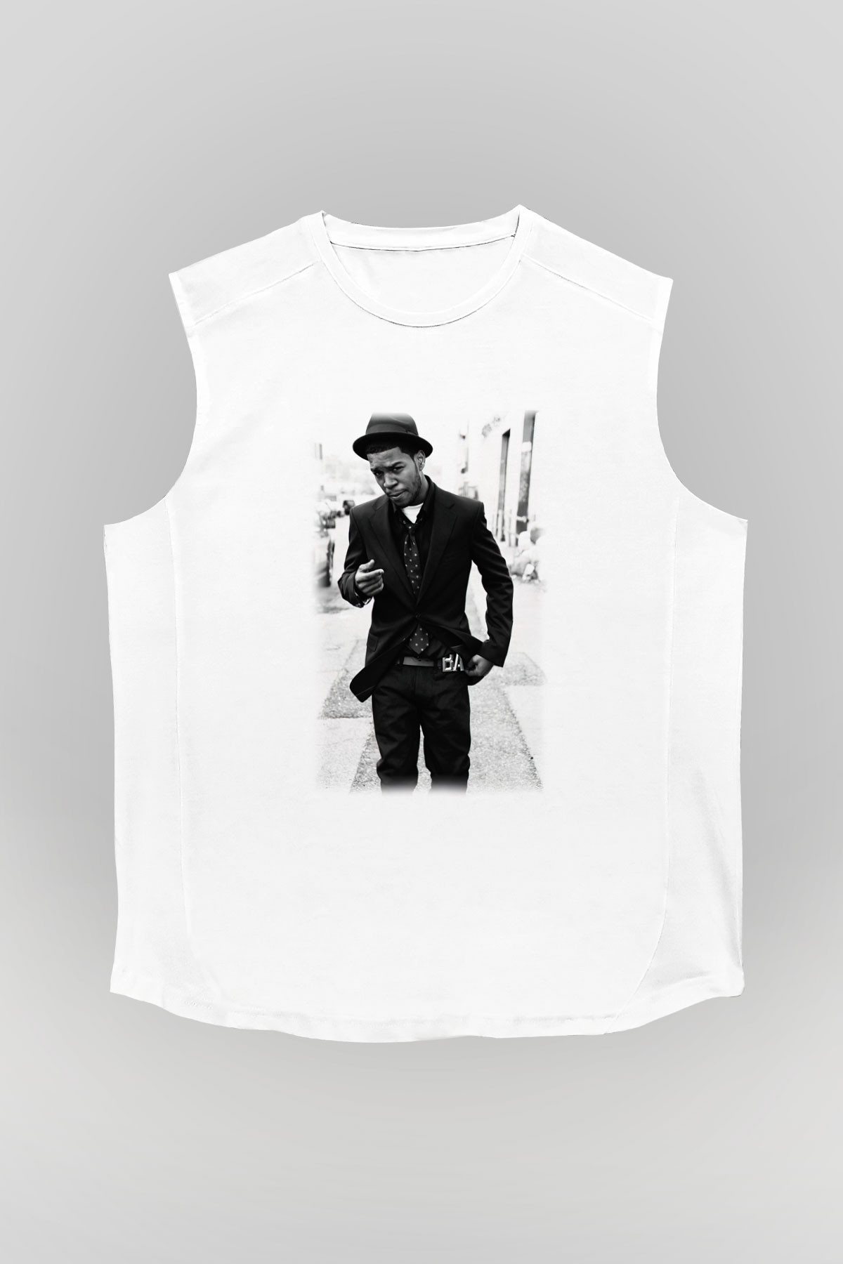 Kid Cudi Beyaz Unisex Kolsuz Tişört