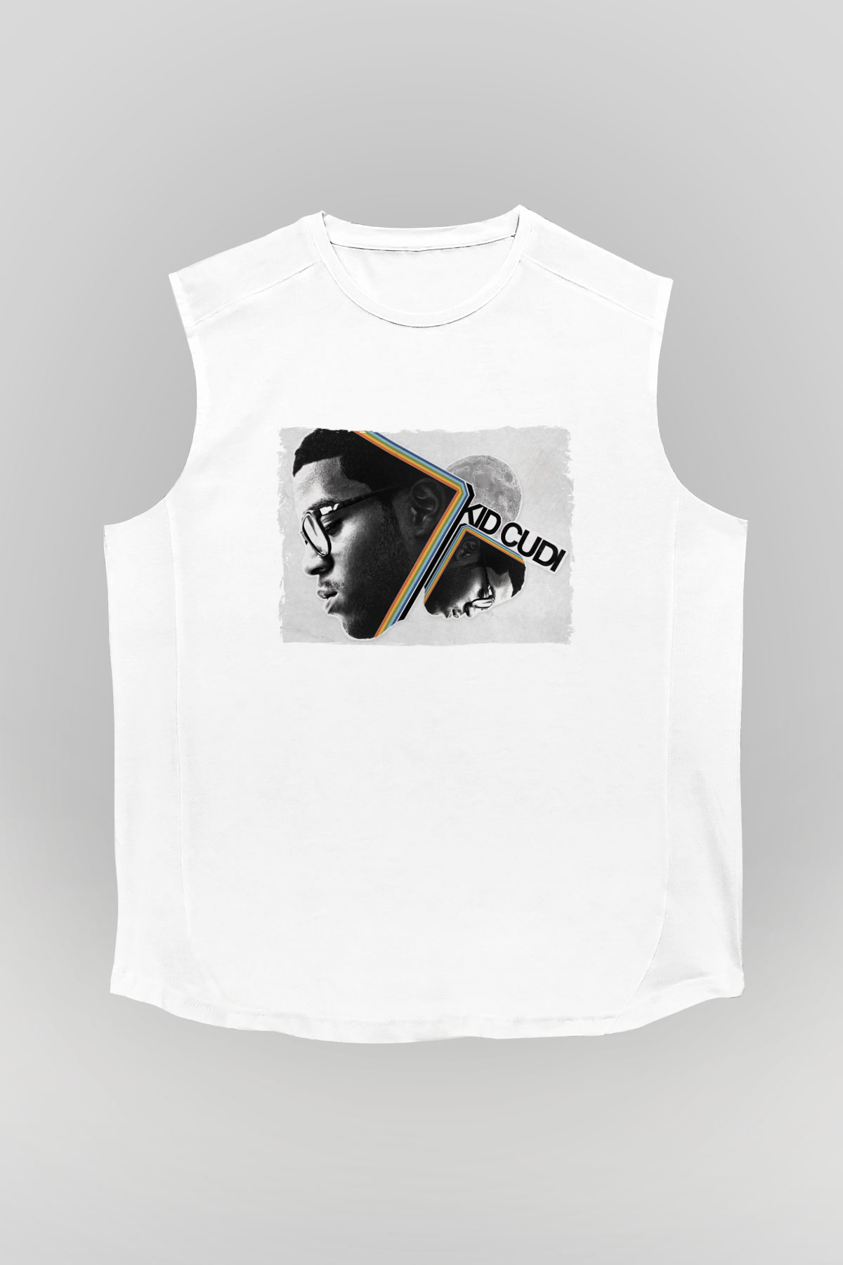 Kid Cudi Beyaz Unisex Kolsuz Tişört