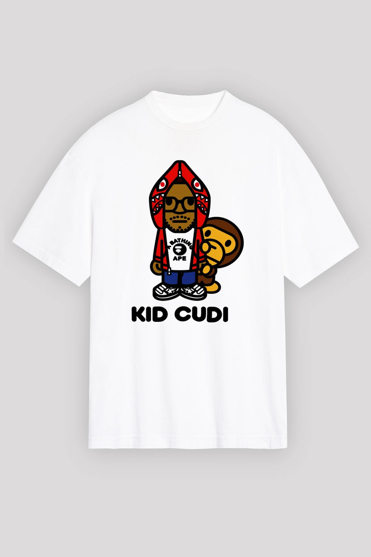 Kid Cudi Beyaz Unisex Oversize Tişört T-Shirt