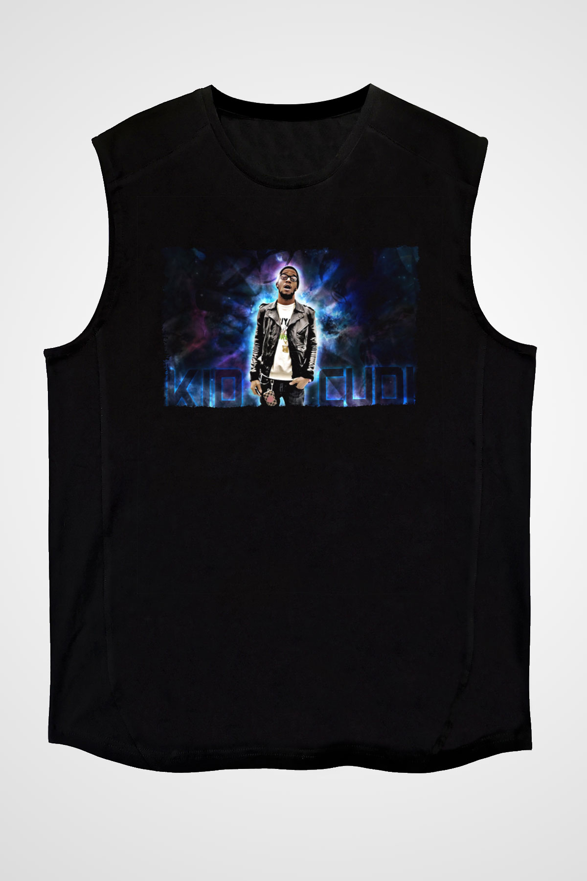Kid Cudi Siyah Unisex Kolsuz Tişört