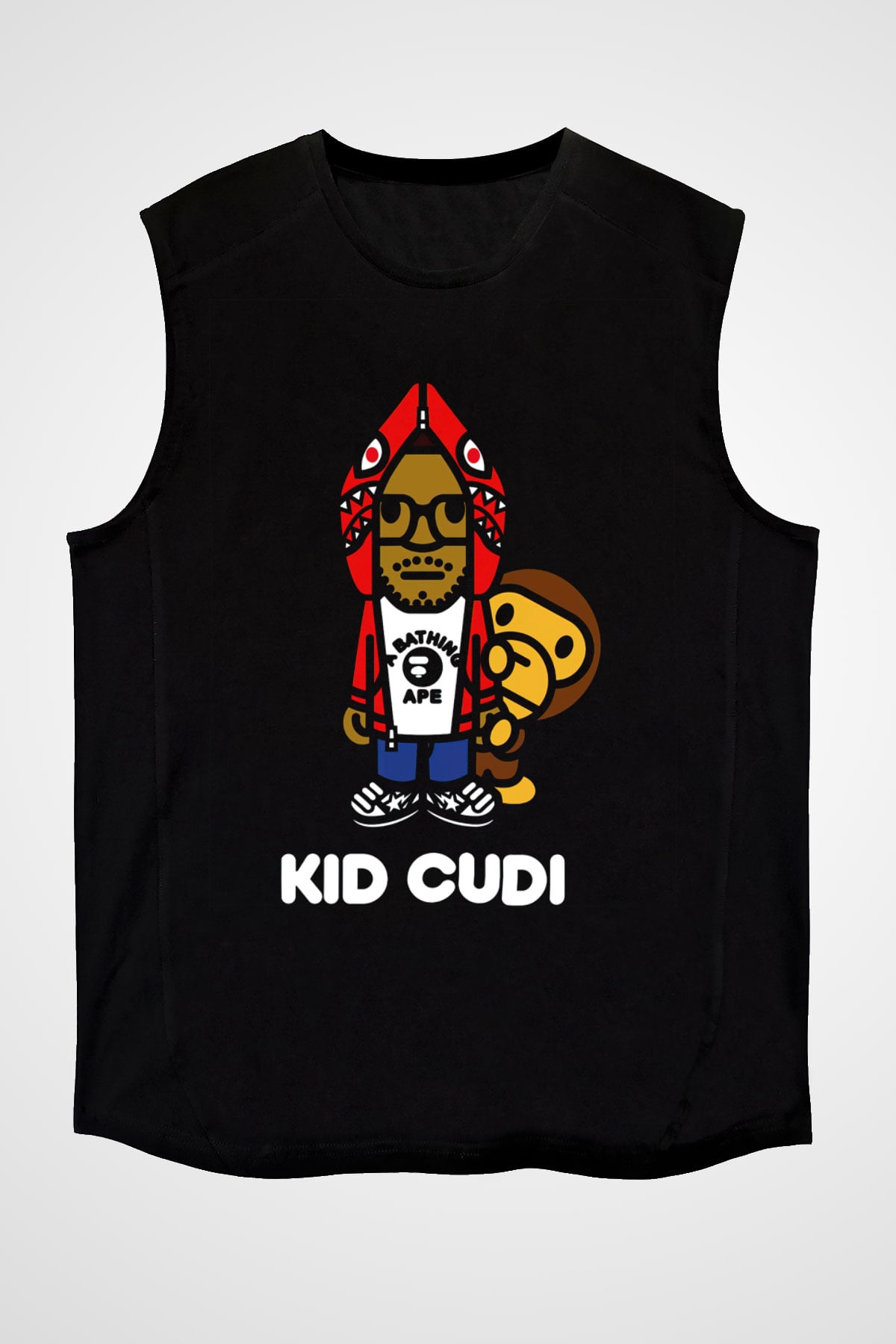 Kid Cudi Siyah Unisex Kolsuz Tişört