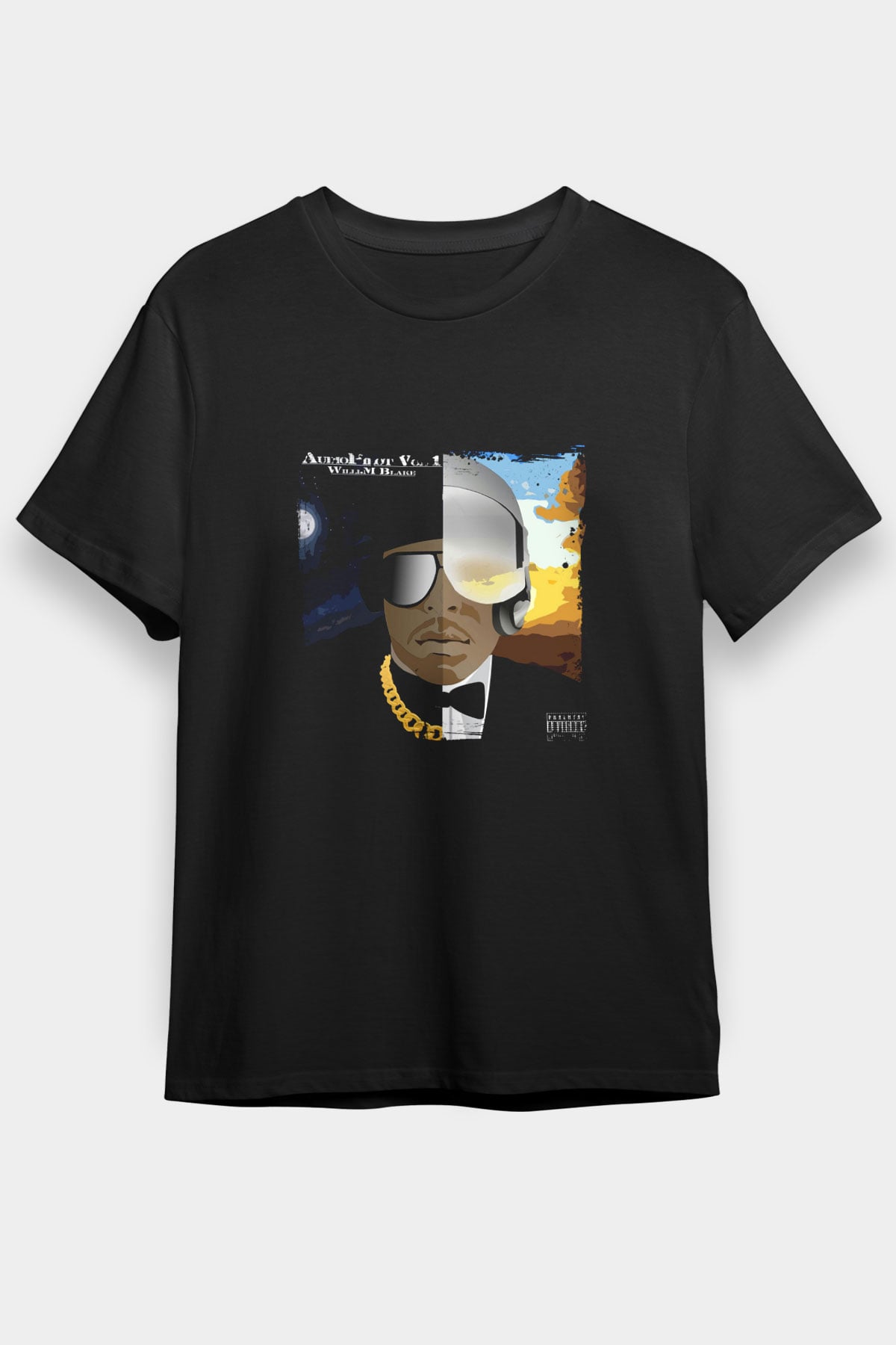 Kid 'n Play Baskılı Unisex Siyah Tişört