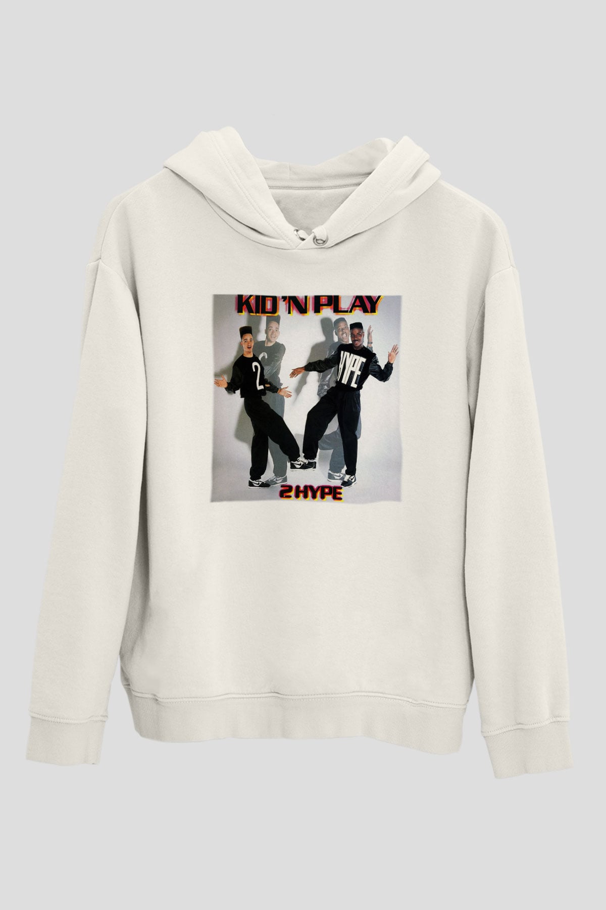 Kid 'n Play Beyaz Unisex Kapşonlu Sweatshirt