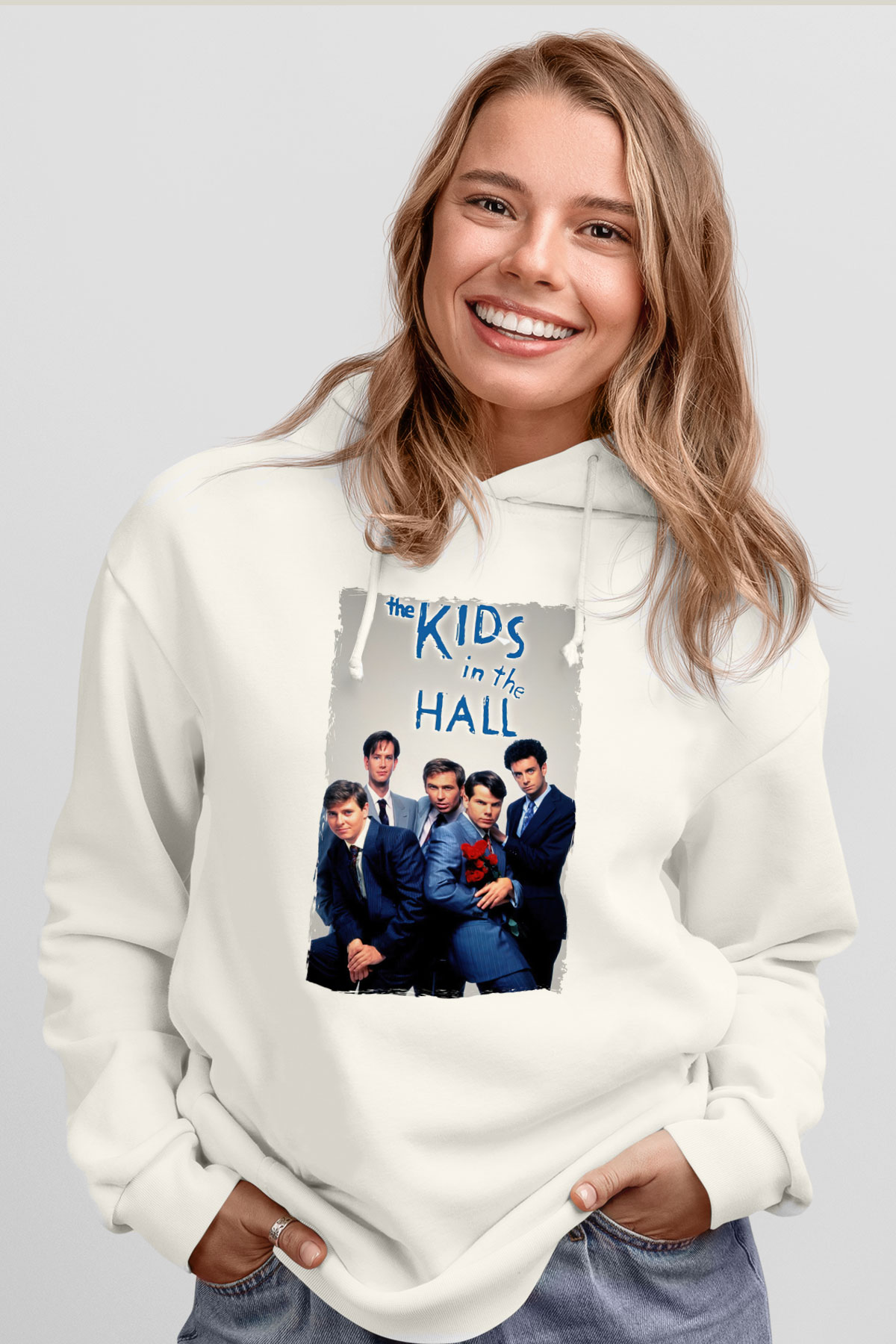 Kids in the Hall Beyaz Unisex Hoodie