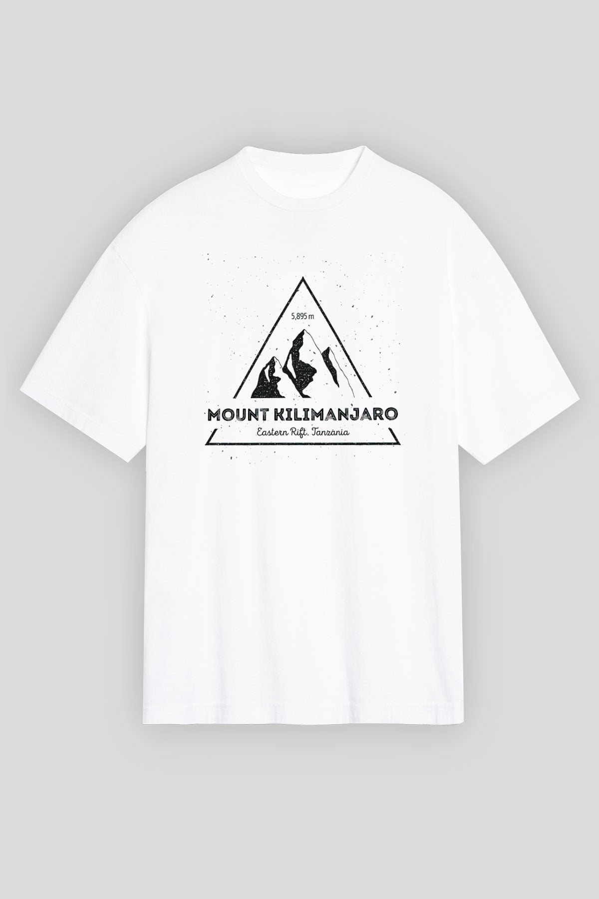 Kilimanjaro Beyaz Unisex Oversize Tişört T-Shirt