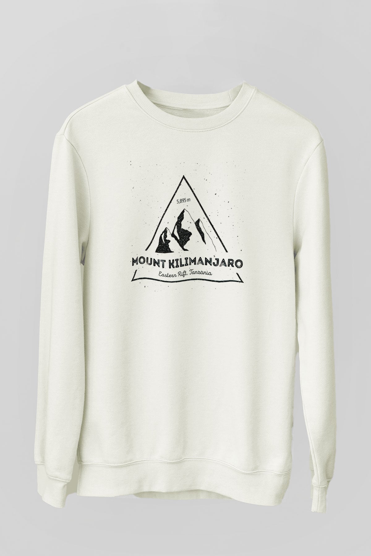 Kilimanjaro Beyaz Unisex Sweatshirt