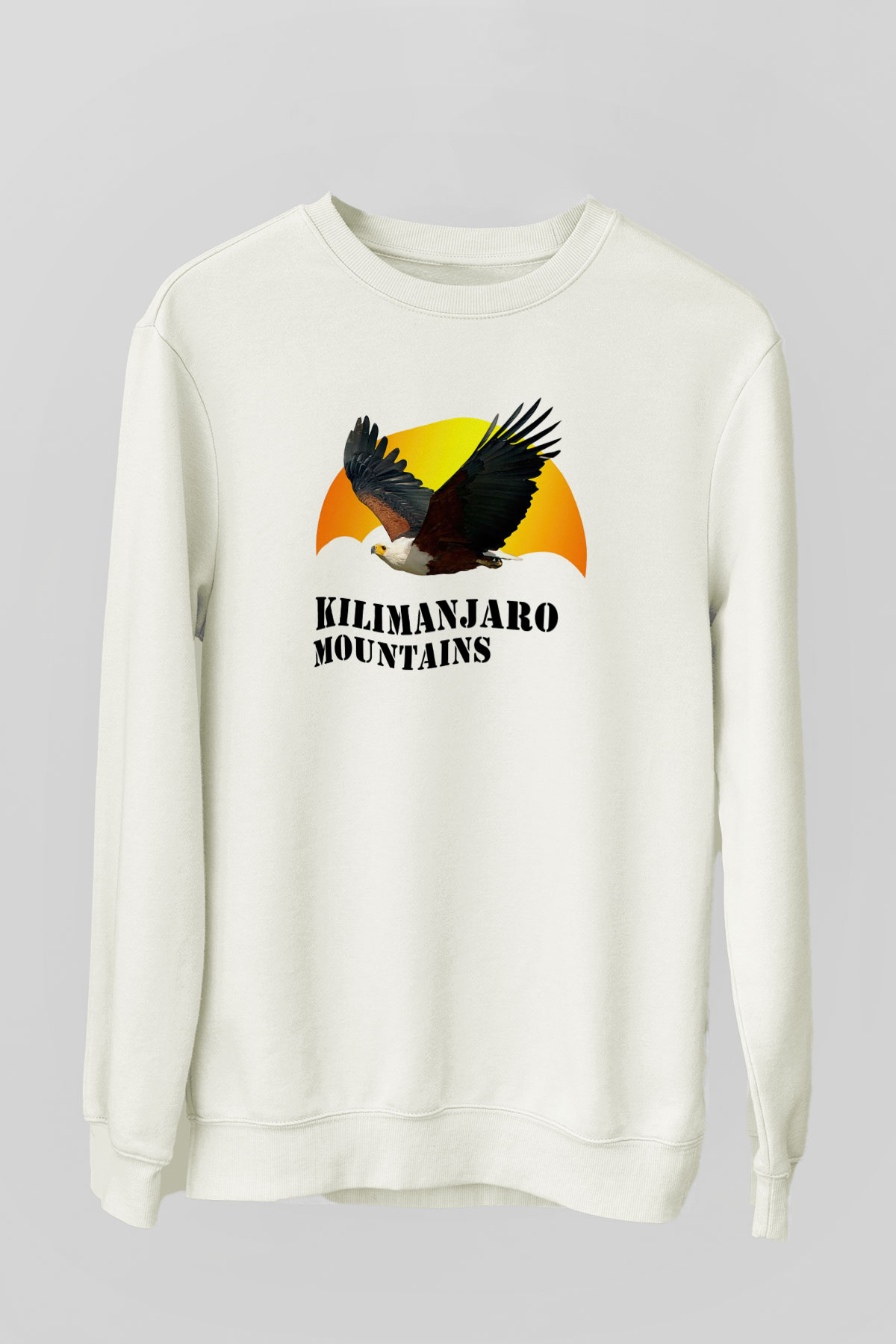 Kilimanjaro Beyaz Unisex Sweatshirt