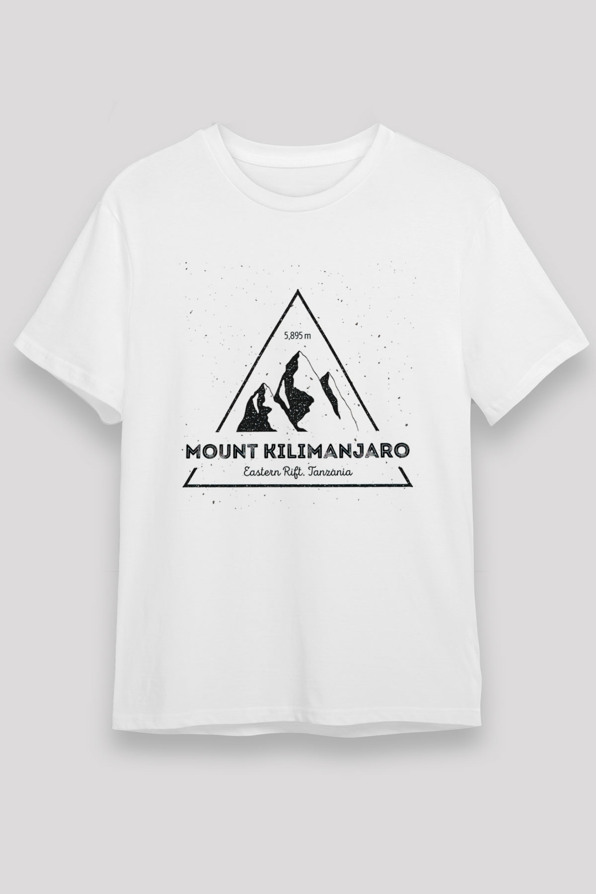 Kilimanjaro Beyaz Unisex Tişört T-Shirt - TişörtFabrikası