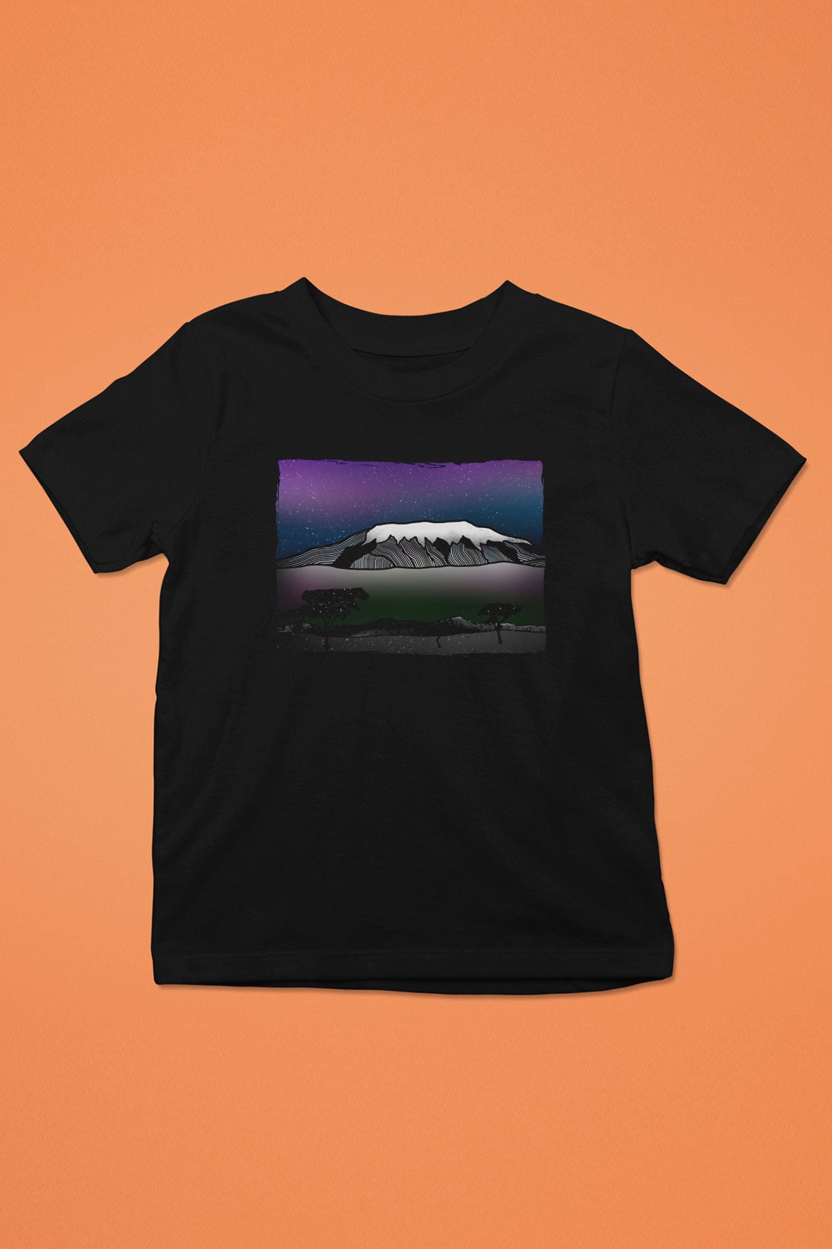 Kilimanjaro Siyah Unisex Çocuk Tişört