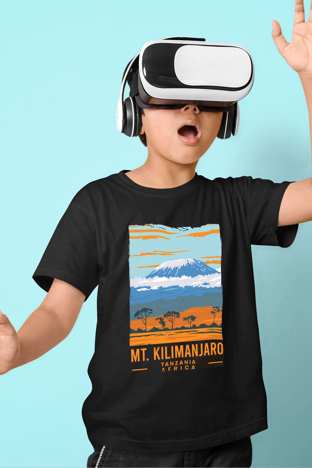 Kilimanjaro Siyah Unisex Çocuk Tişört