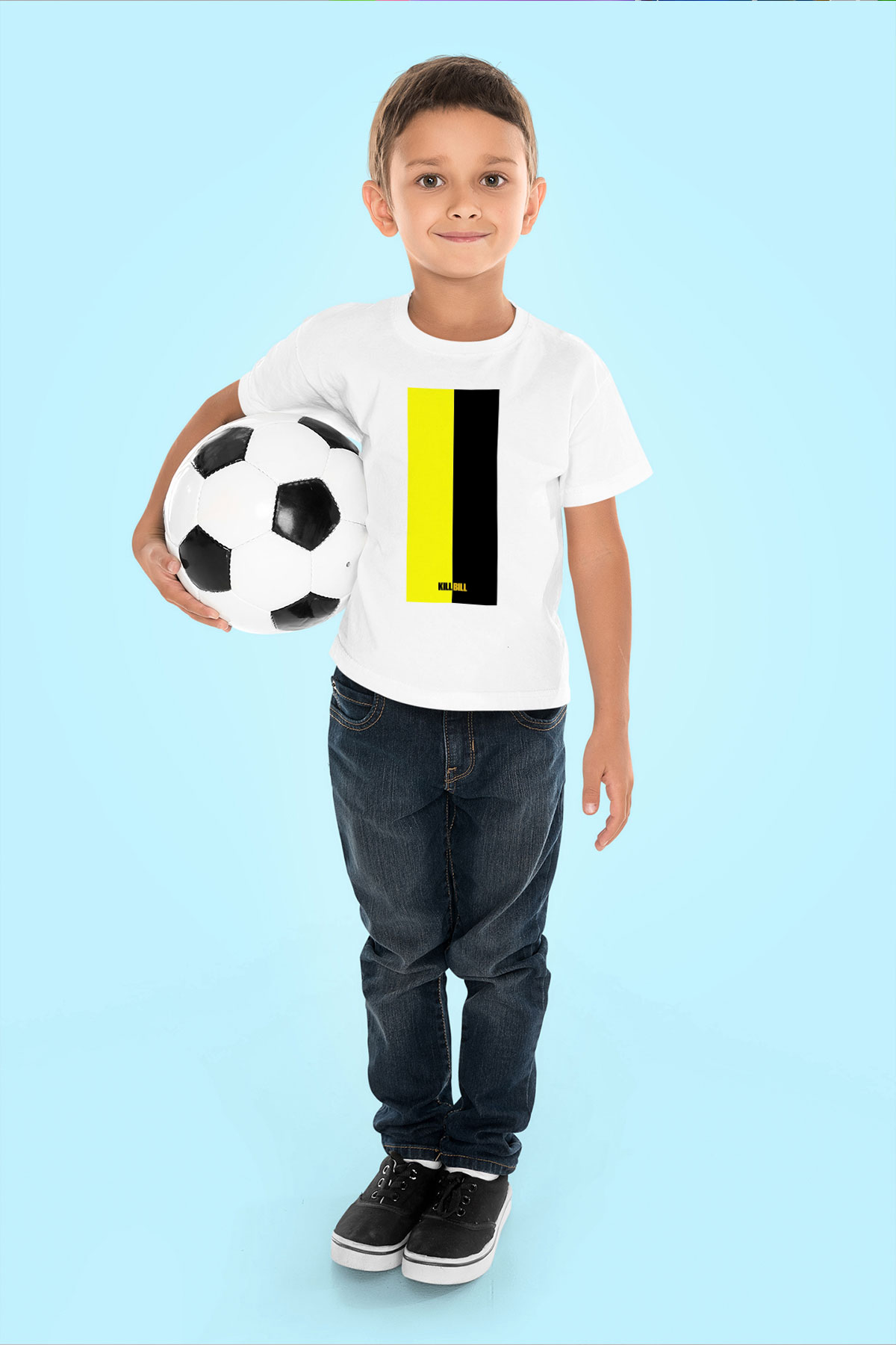 Kill Bill Baskılı Beyaz Unisex Çocuk Tişört