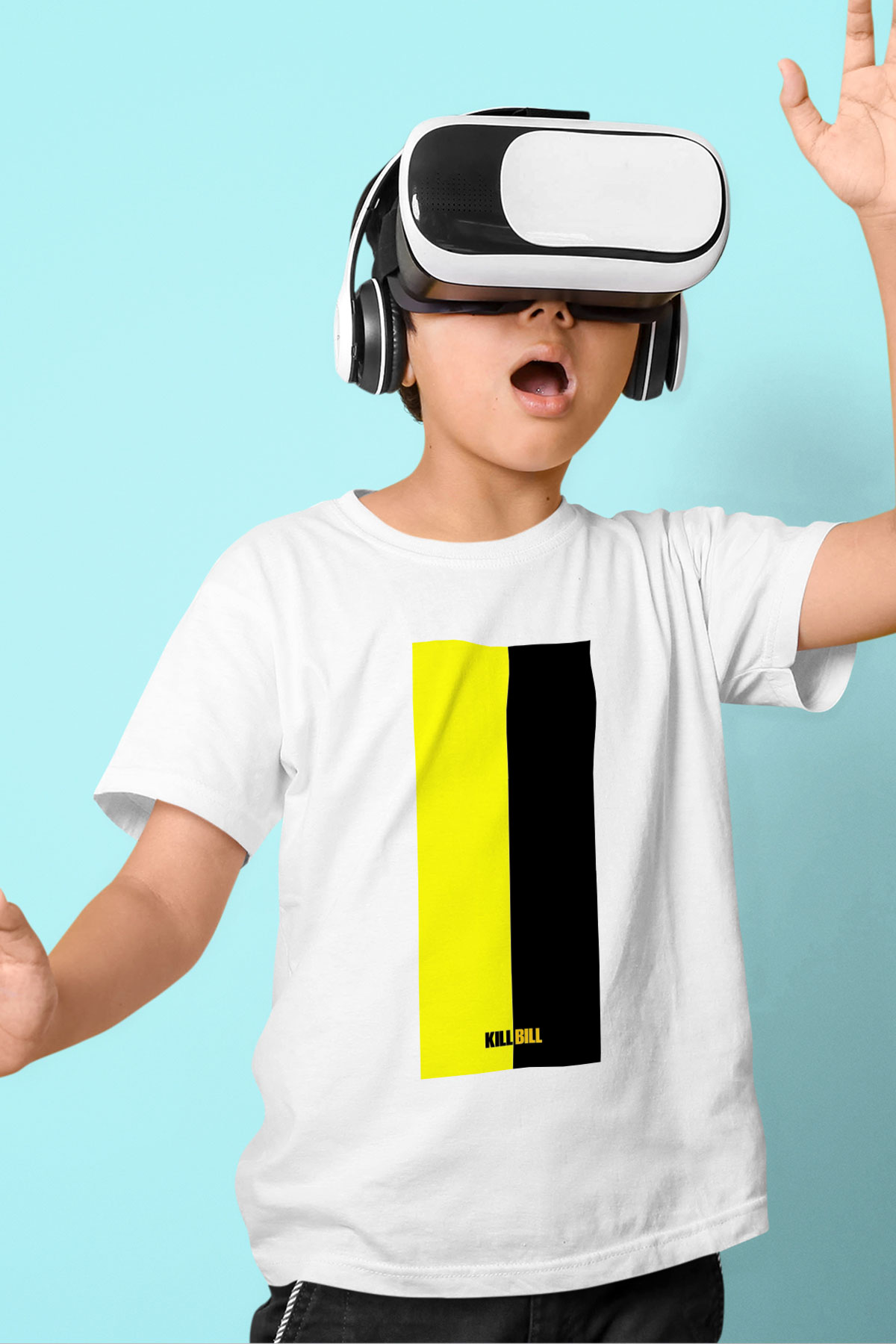 Kill Bill Baskılı Beyaz Unisex Çocuk Tişört