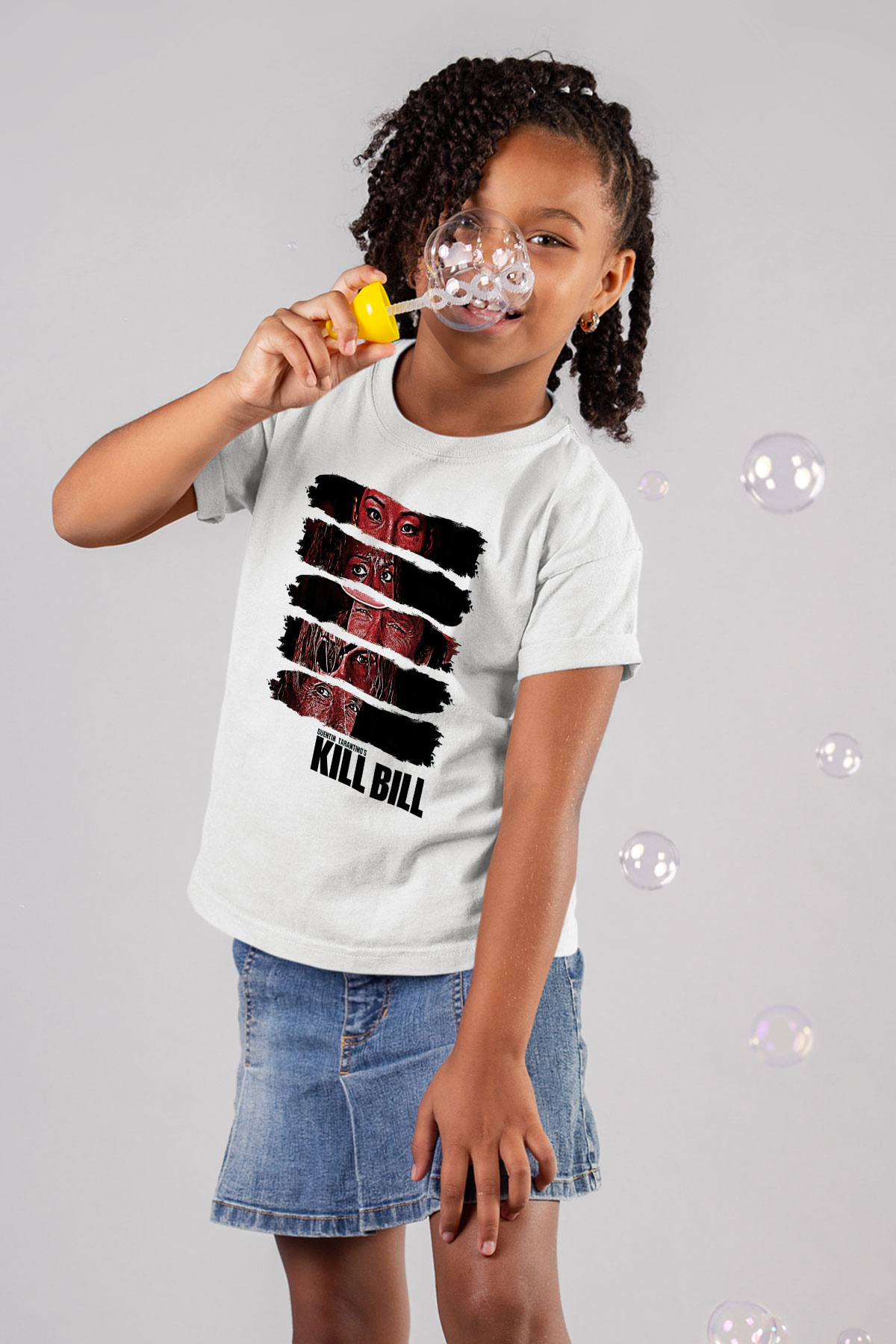 Kill Bill Baskılı Beyaz Unisex Çocuk Tişört