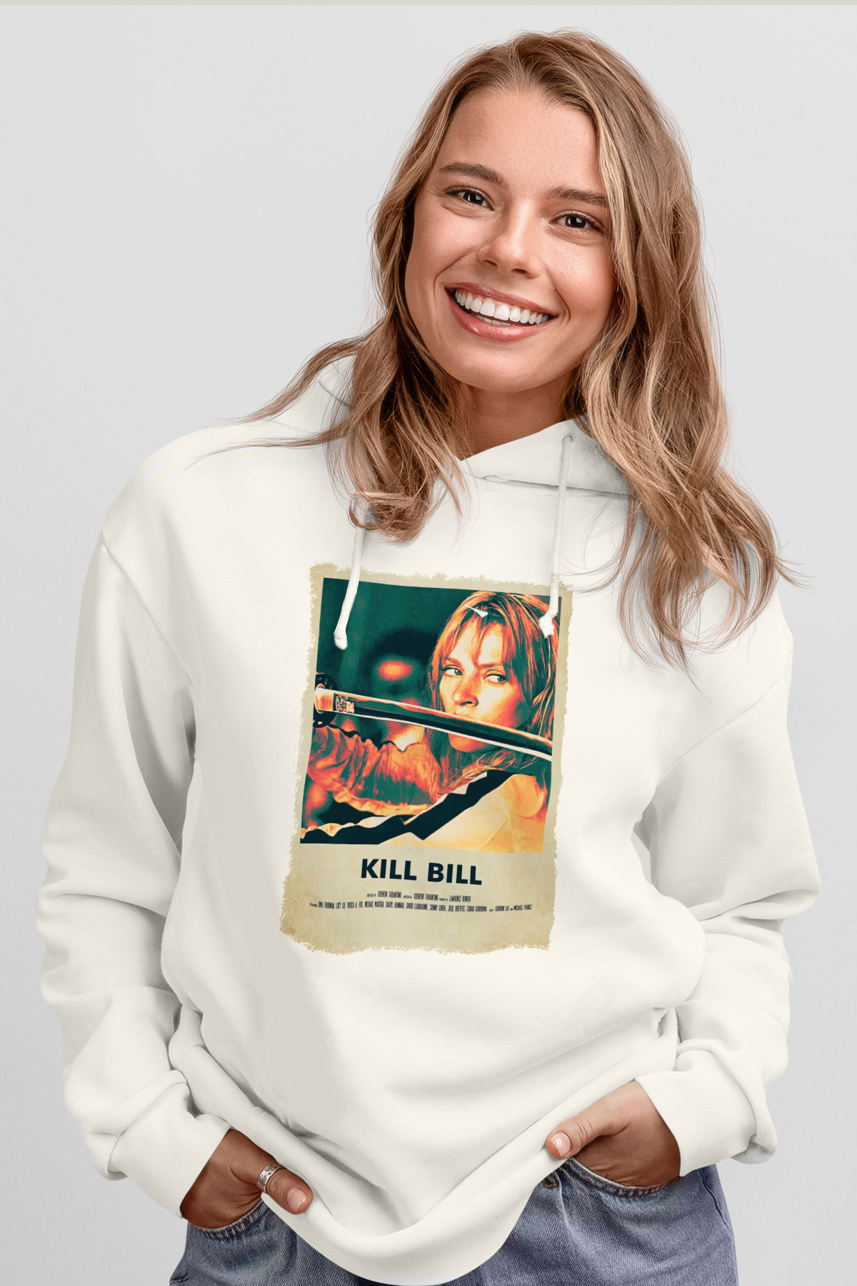 Kill Bill Beyaz Unisex Hoodie
