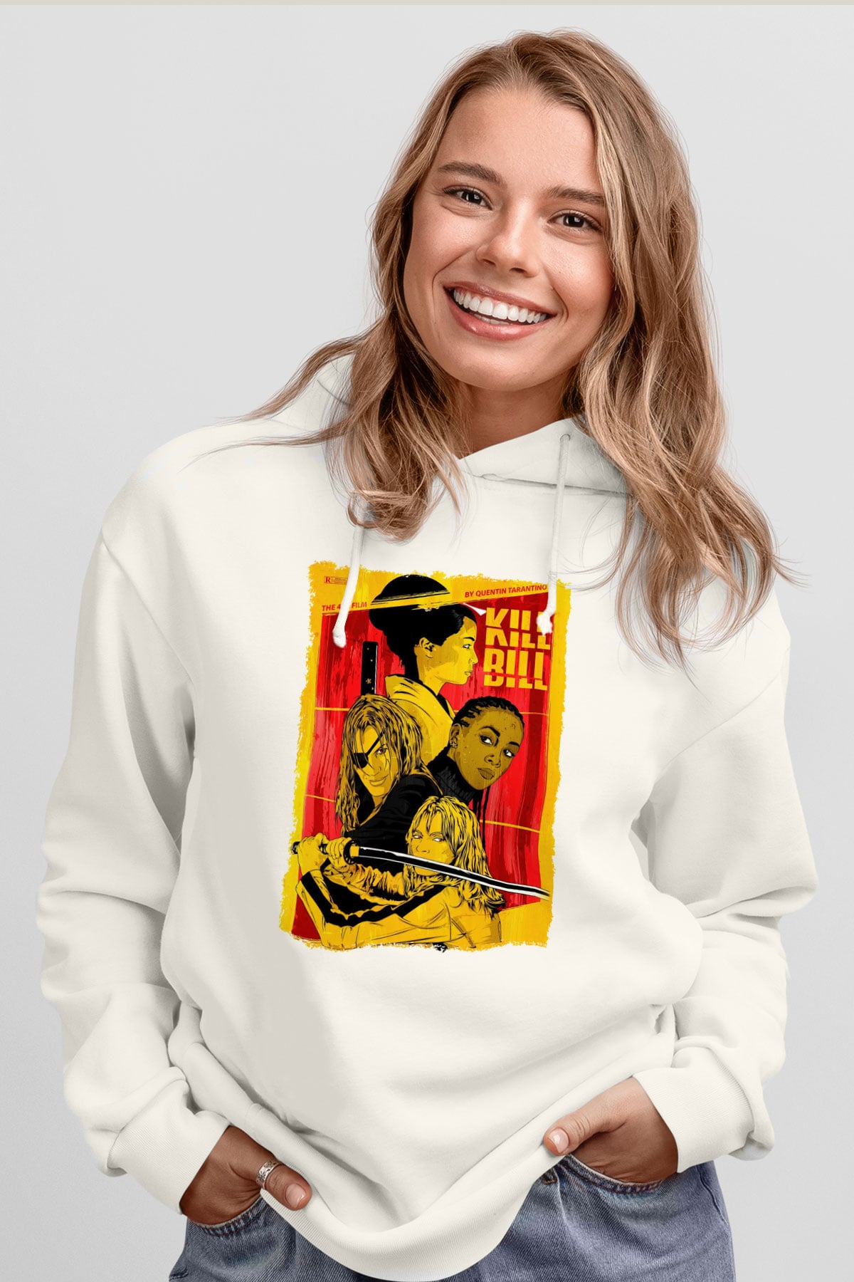 Kill Bill Beyaz Unisex Hoodie