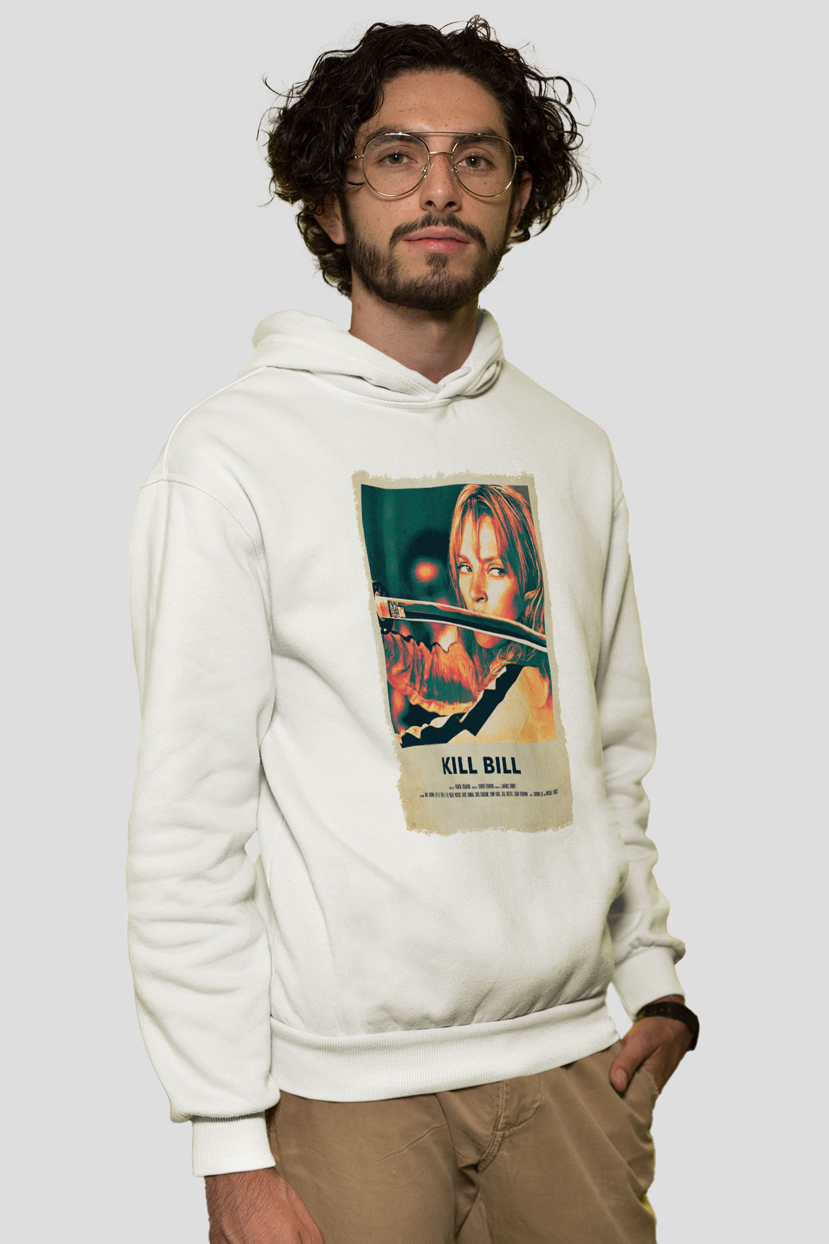 Kill Bill Beyaz Unisex Hoodie
