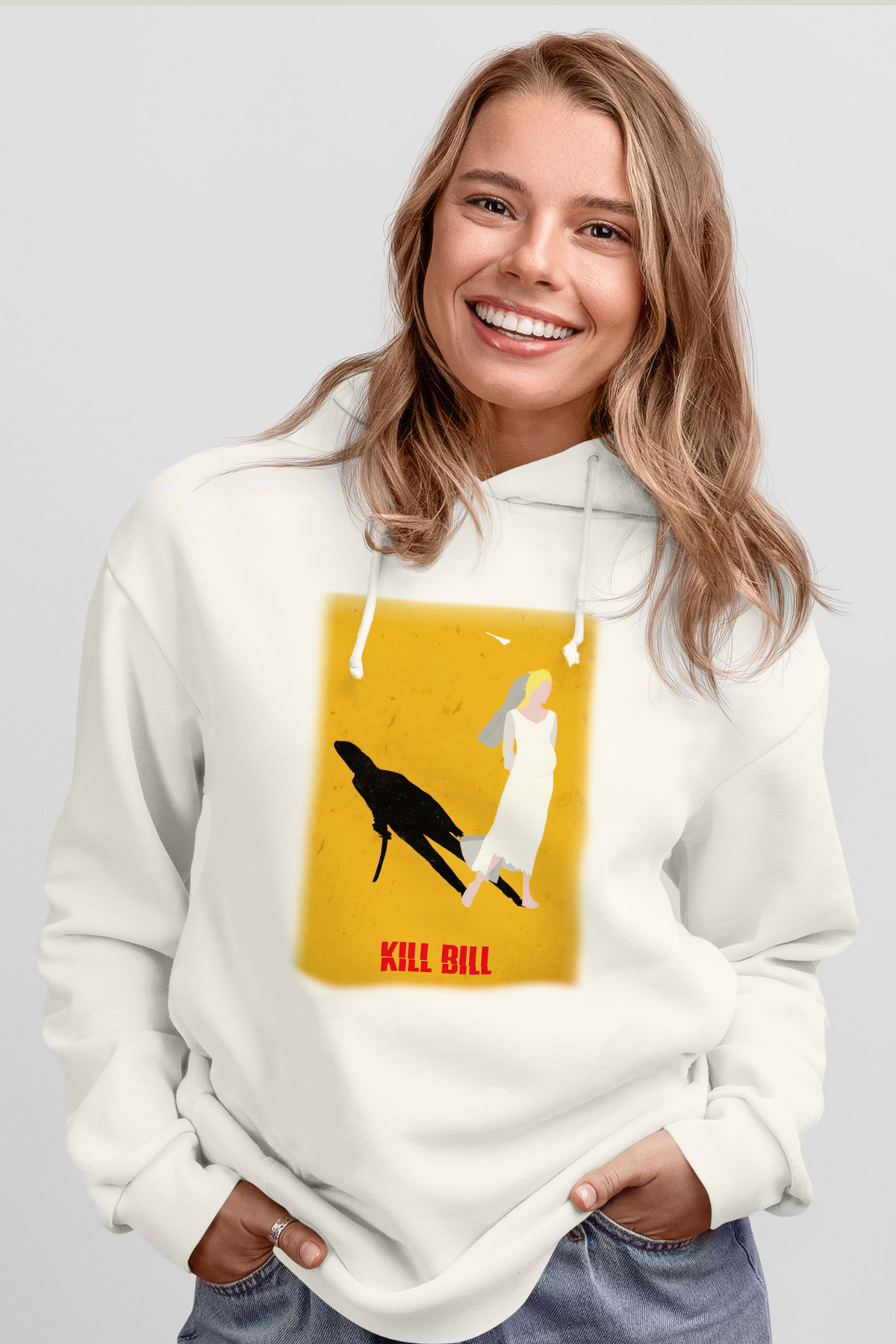 Kill Bill Beyaz Unisex Hoodie