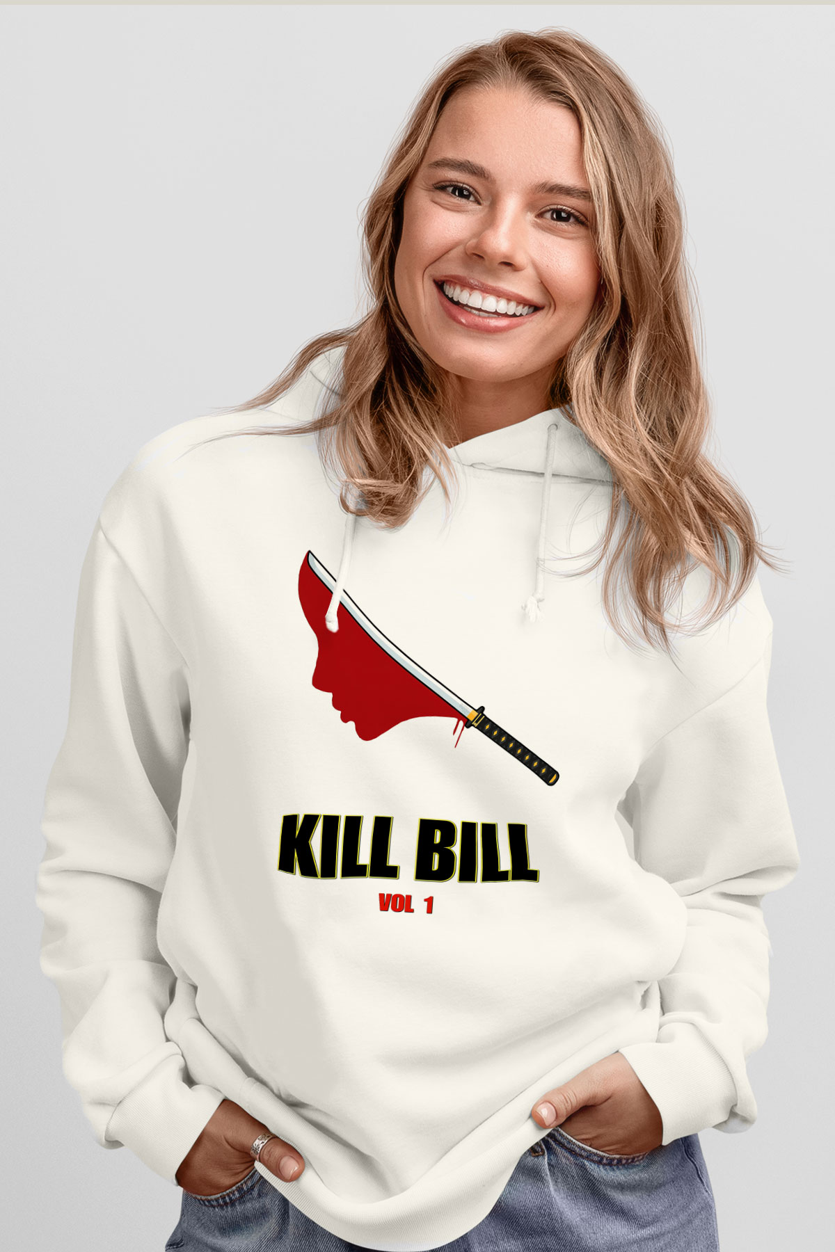 Kill Bill Beyaz Unisex Hoodie