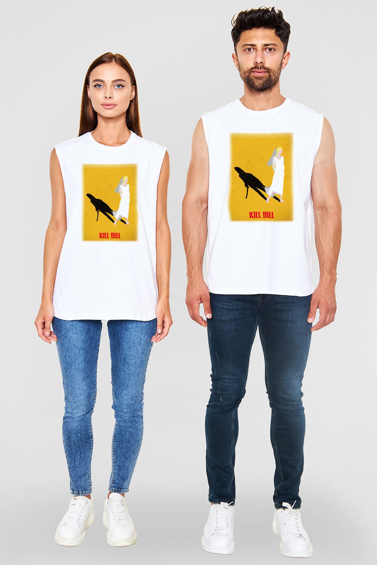 Kill Bill Beyaz Unisex Kolsuz Tişört