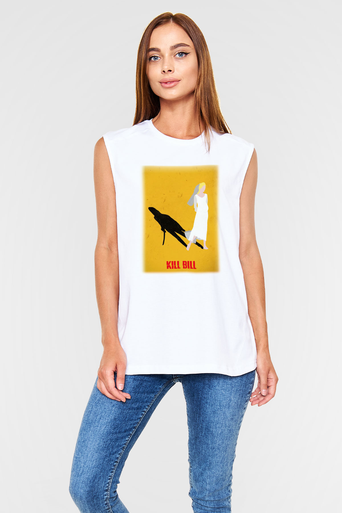 Kill Bill Beyaz Unisex Kolsuz Tişört