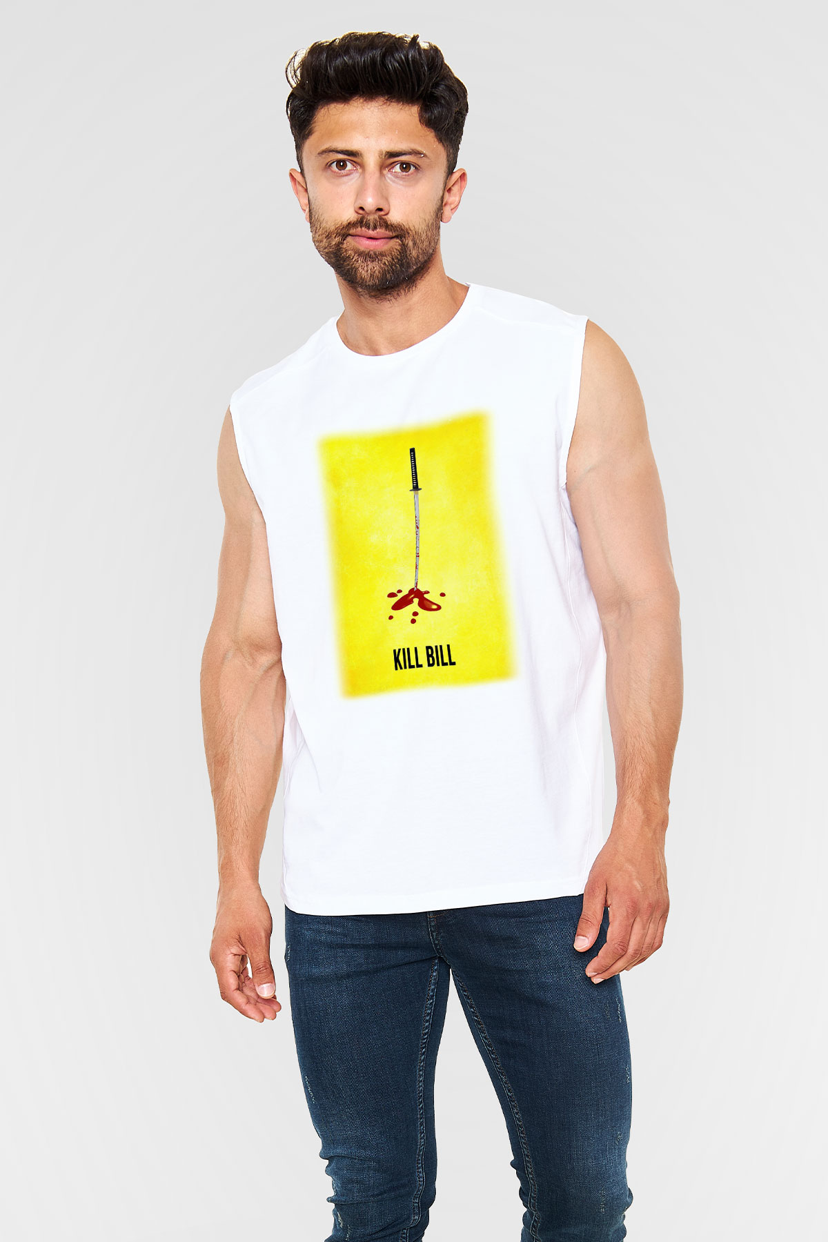Kill Bill Beyaz Unisex Kolsuz Tişört