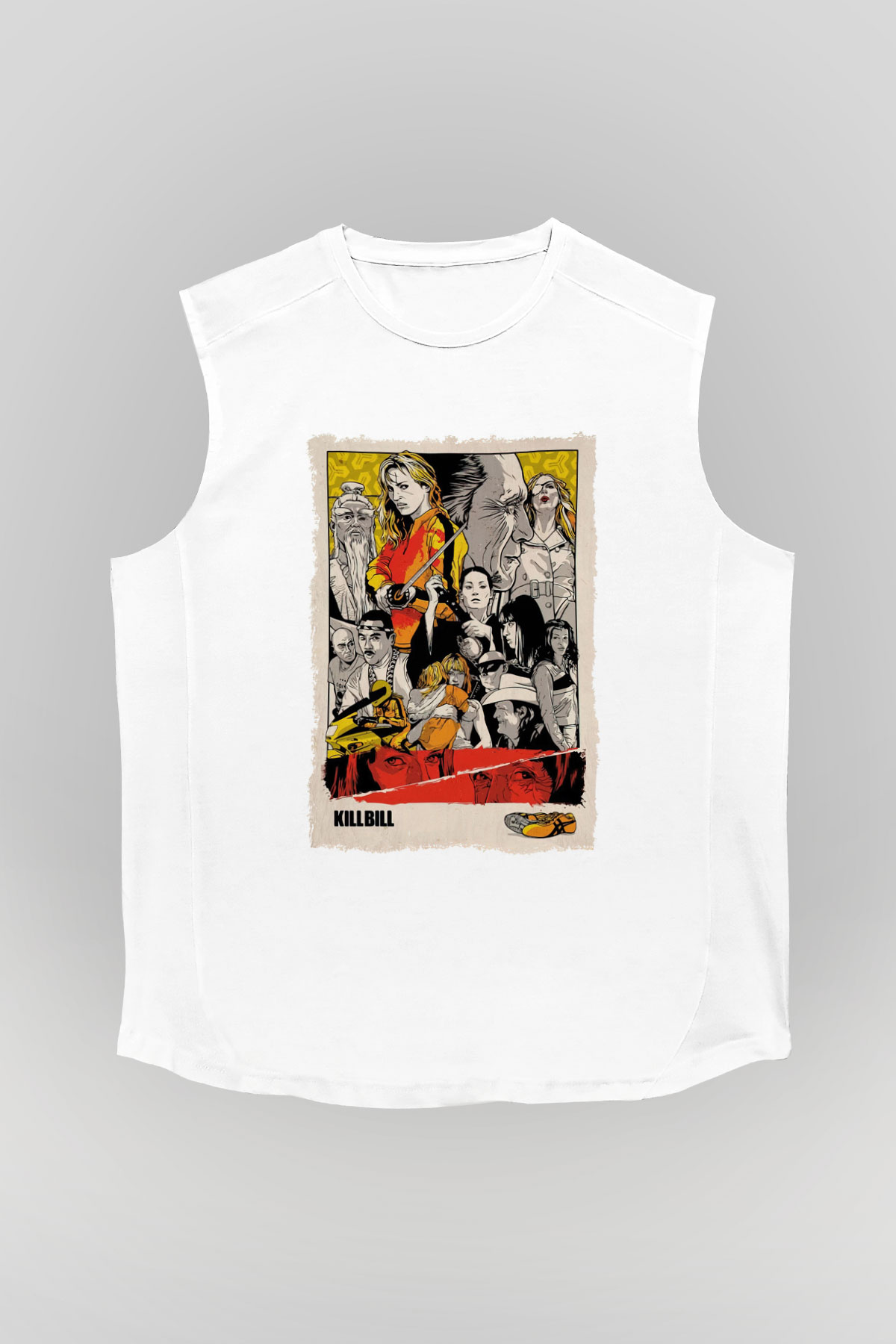 Kill Bill Beyaz Unisex Kolsuz Tişört
