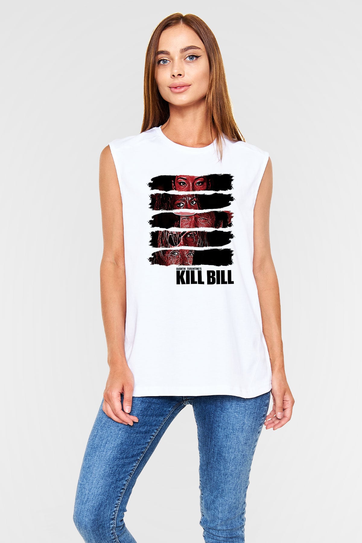 Kill Bill Beyaz Unisex Kolsuz Tişört