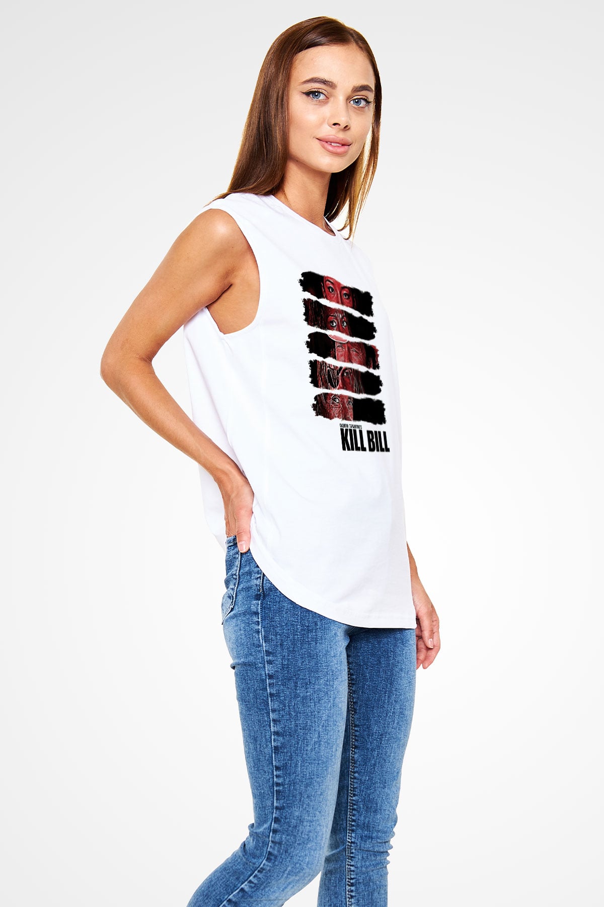 Kill Bill Beyaz Unisex Kolsuz Tişört