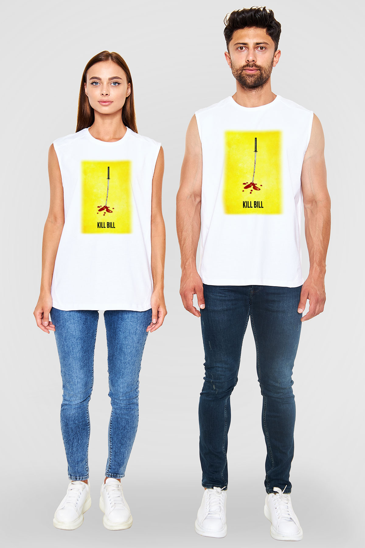 Kill Bill Beyaz Unisex Kolsuz Tişört