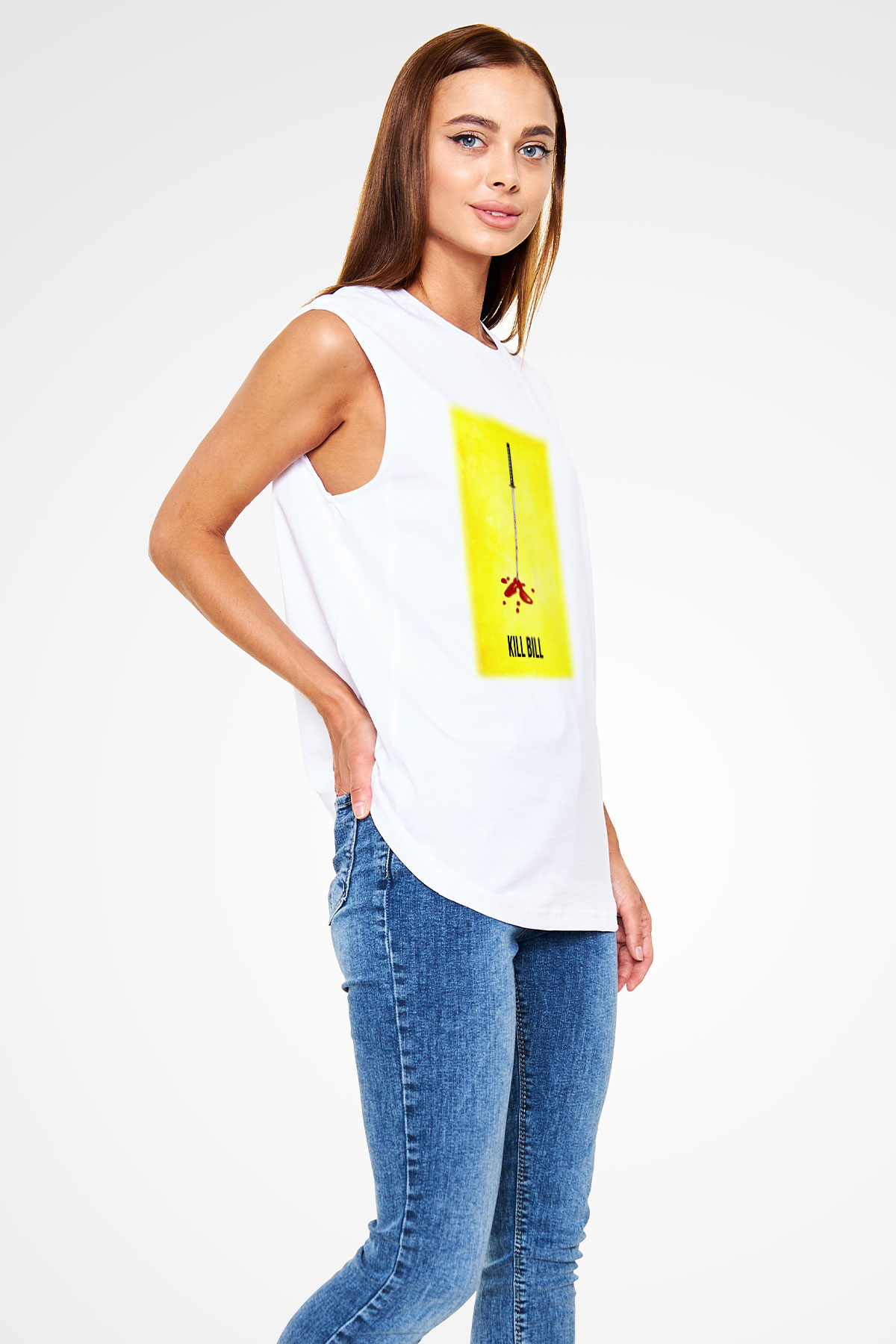 Kill Bill Beyaz Unisex Kolsuz Tişört
