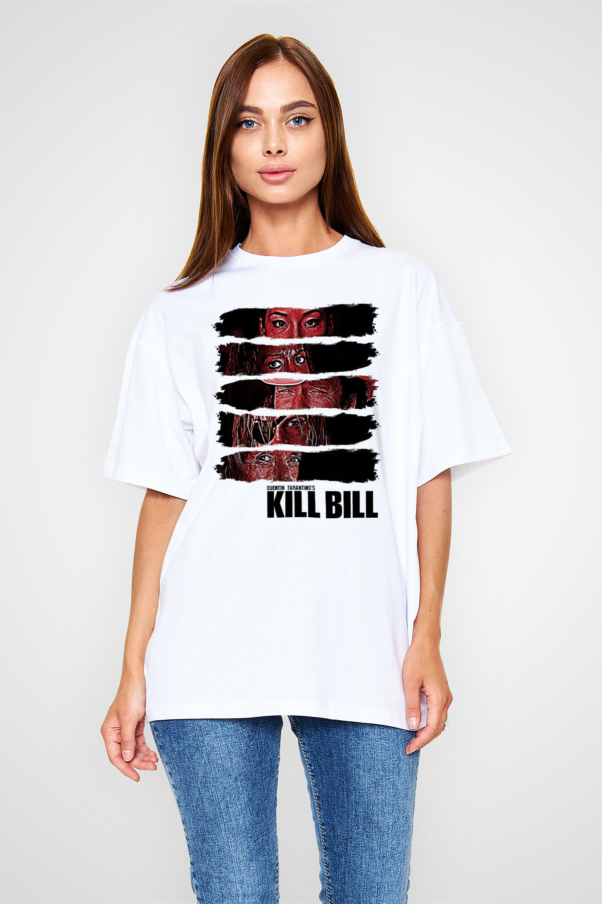 Kill Bill Beyaz Unisex Oversize Tişört T-Shirt