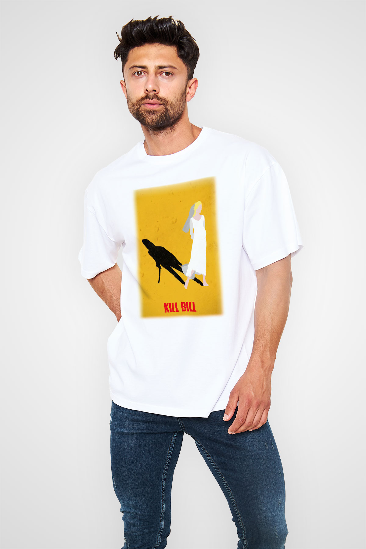 Kill Bill Beyaz Unisex Oversize Tişört T-Shirt