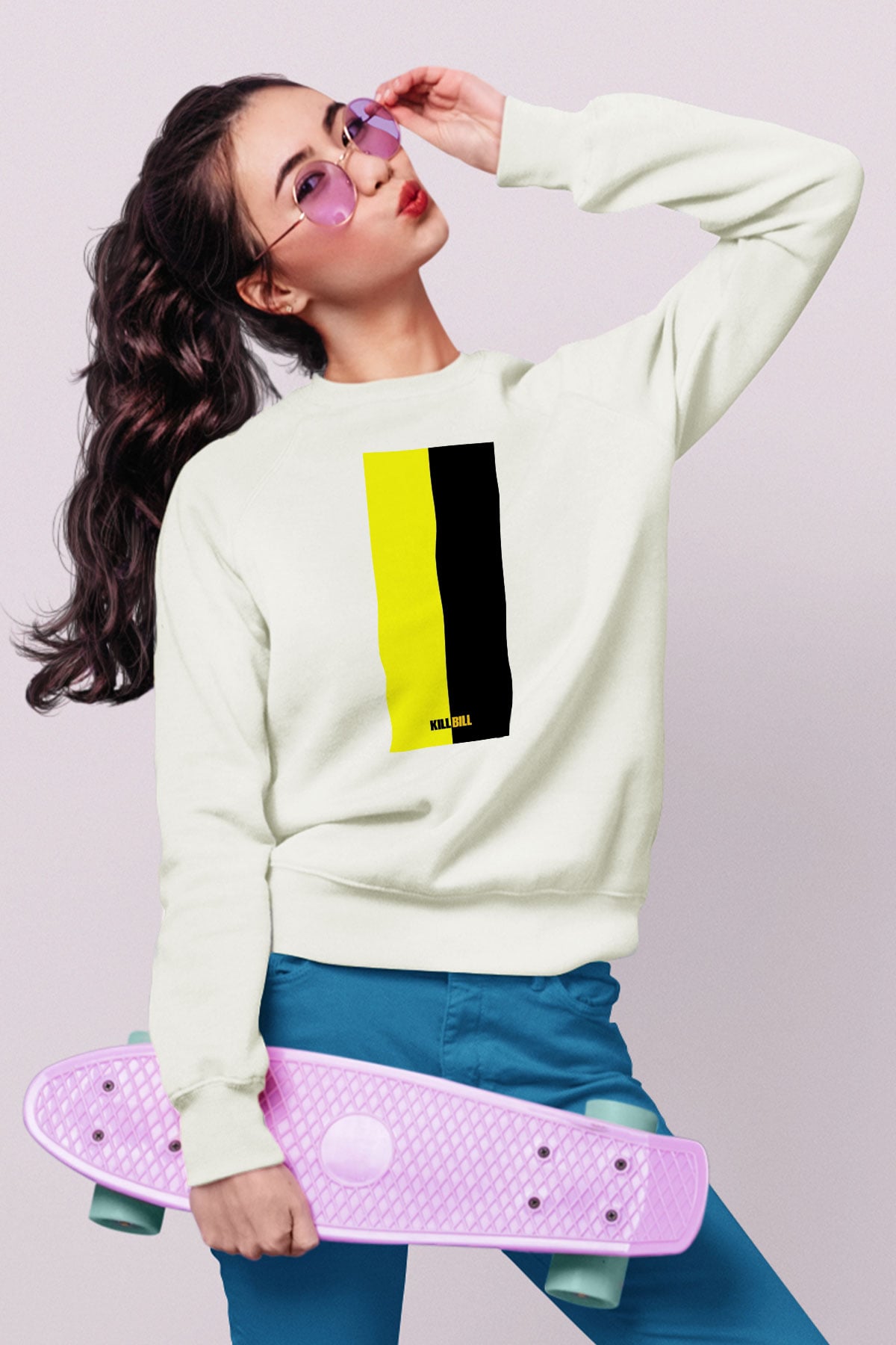 Kill Bill Beyaz Unisex Sweatshirt