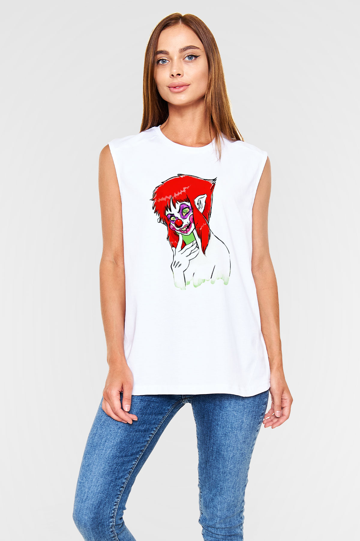 Killer Klowns from Outer Space Beyaz Unisex  Kolsuz Tişört