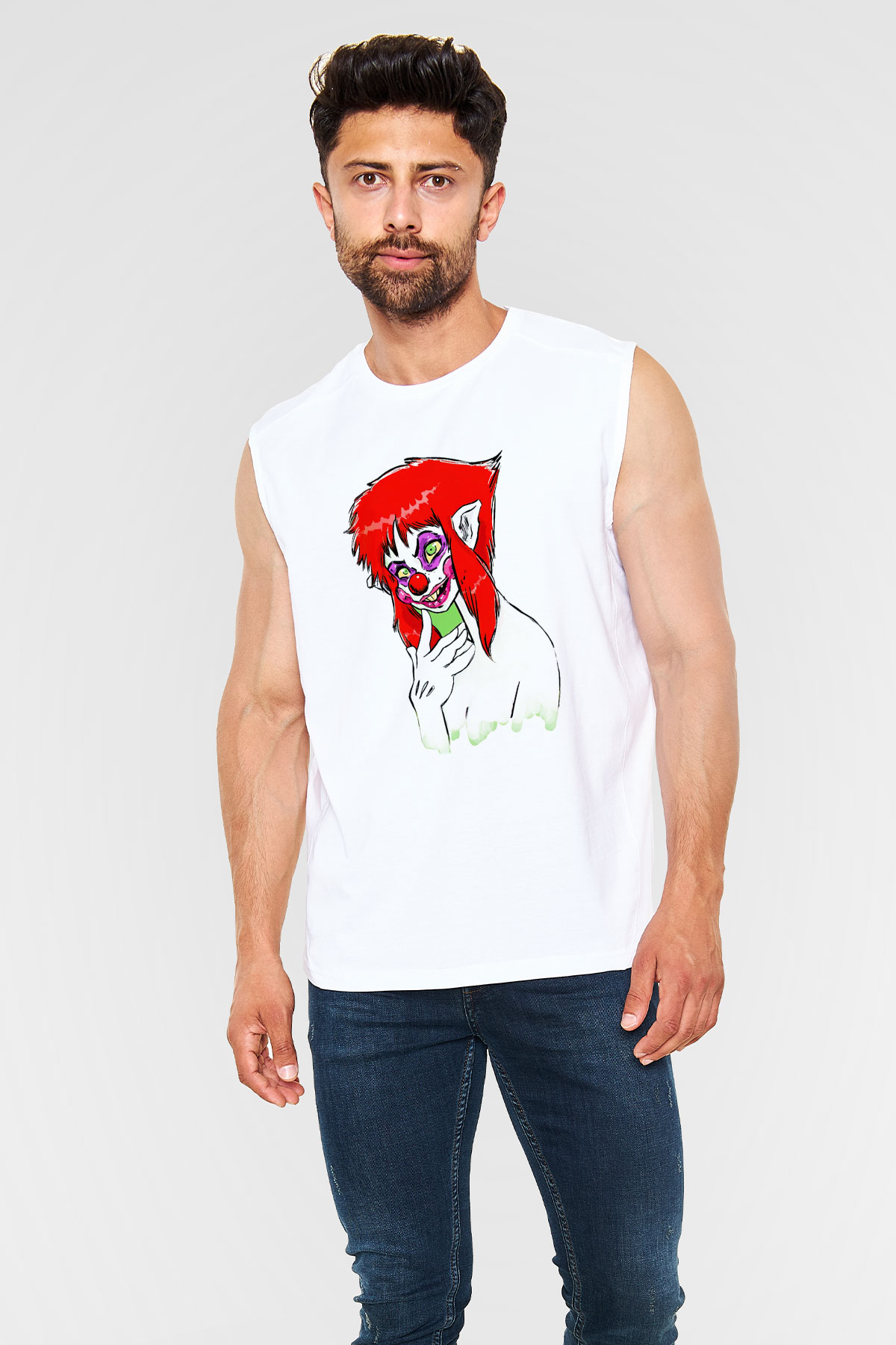 Killer Klowns from Outer Space Beyaz Unisex  Kolsuz Tişört