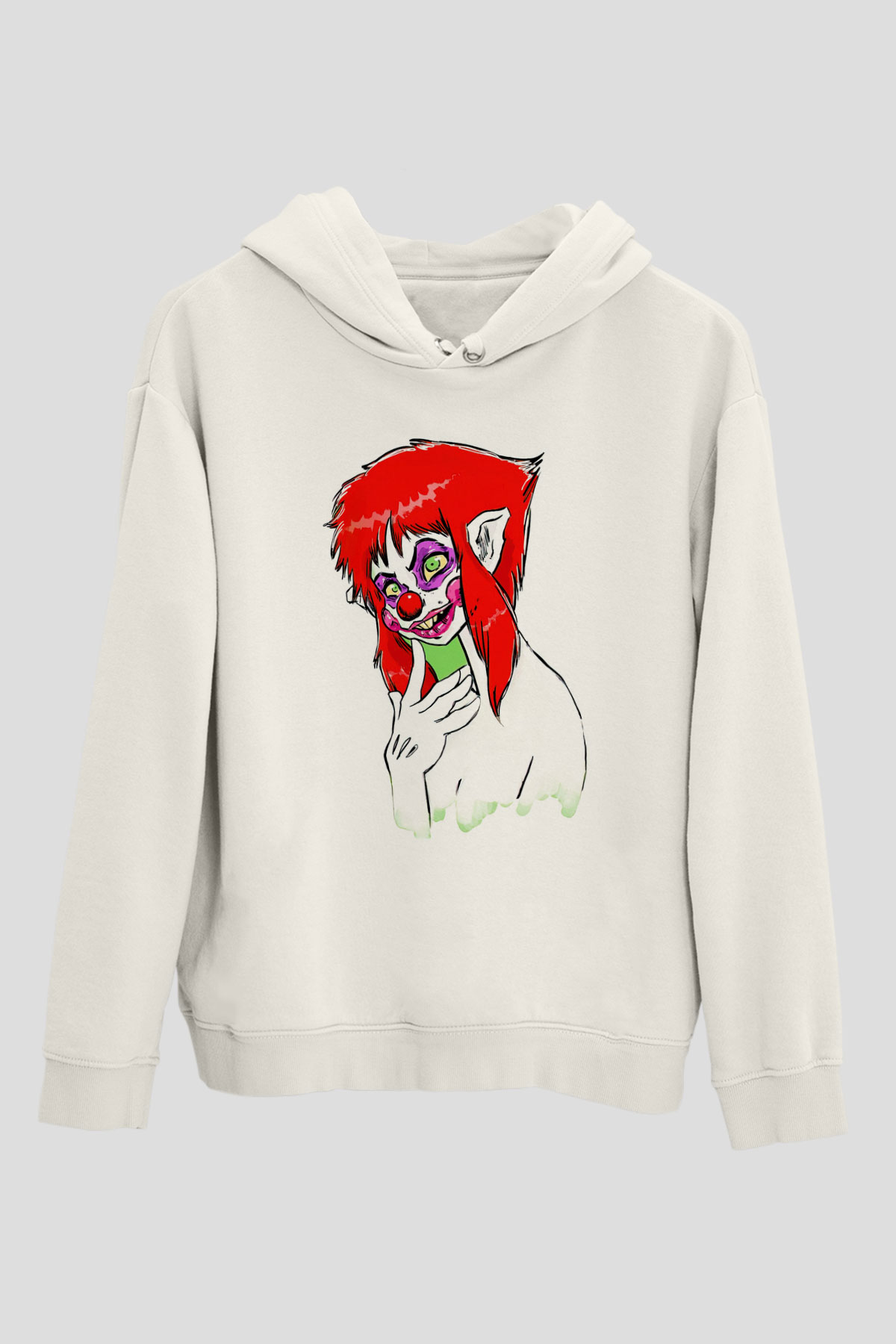 Killer Klowns from Outer Space Beyaz Unisex Hoodie