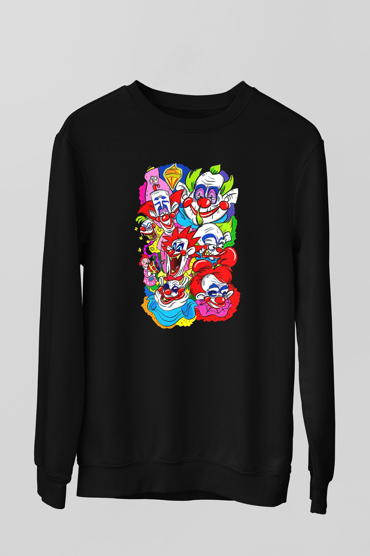 Killer Klowns from Outer Space Siyah Unisex  Sweatshirt