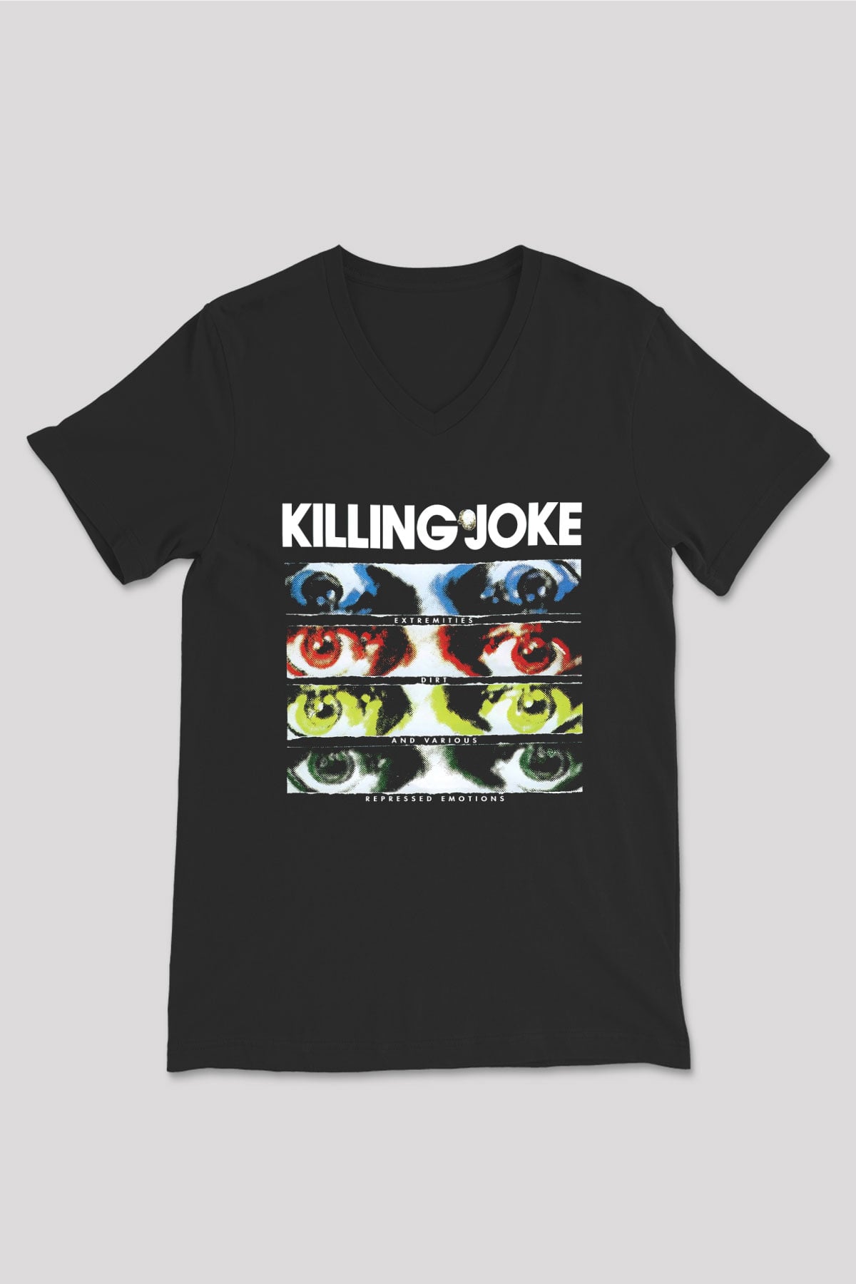 Killing Joke Siyah Unisex V Yaka Tişört T-Shirt