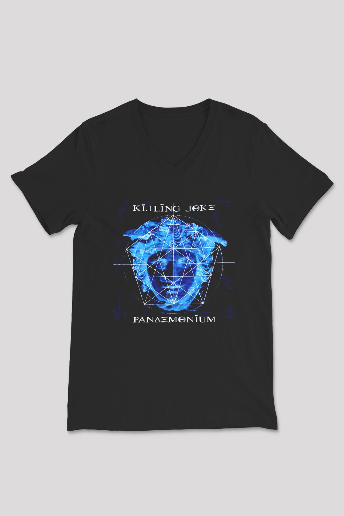Killing Joke Siyah Unisex V Yaka Tişört T-Shirt