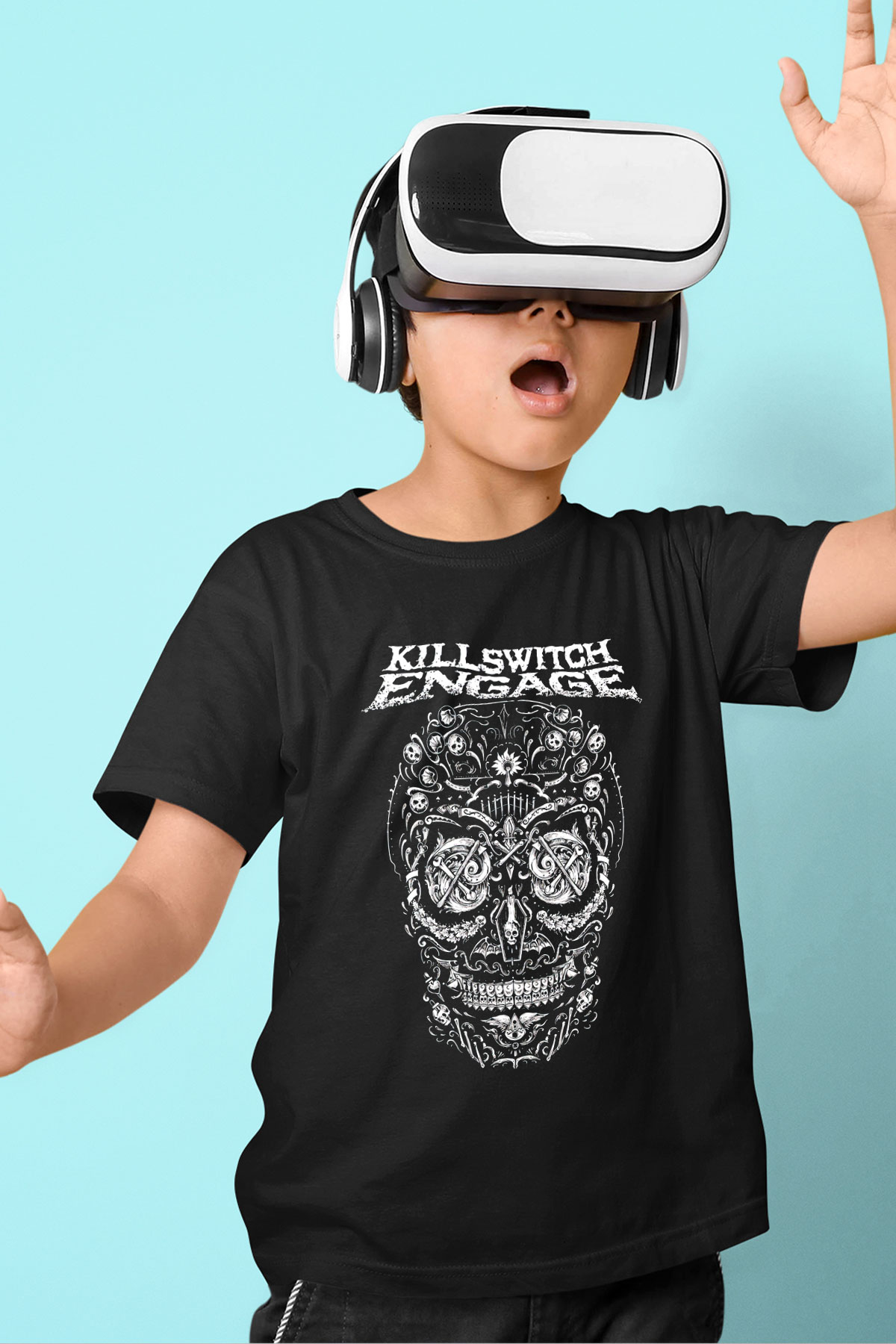 Killswitch Engage Baskılı Siyah Unisex Çocuk Tişört