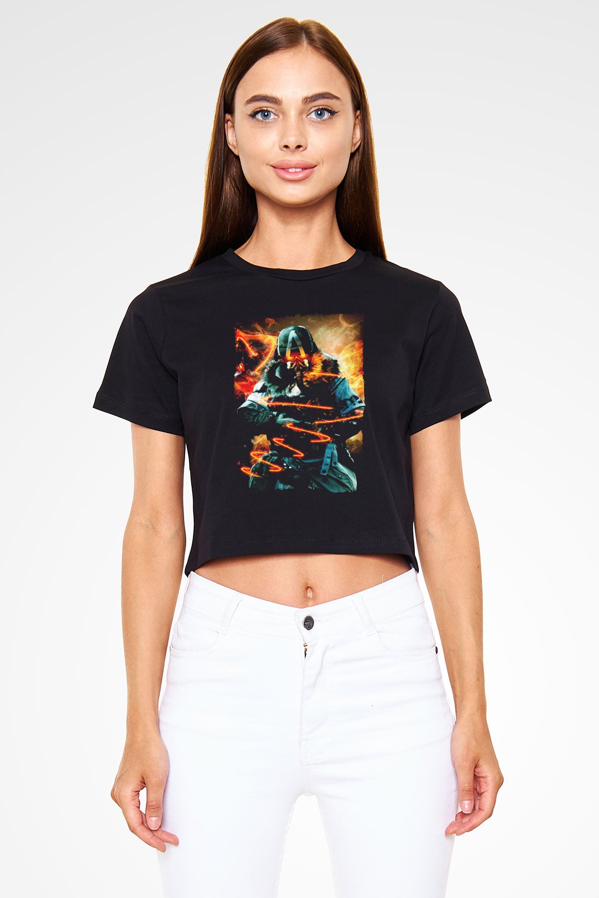 Killzone Siyah  Crop Top Tişört