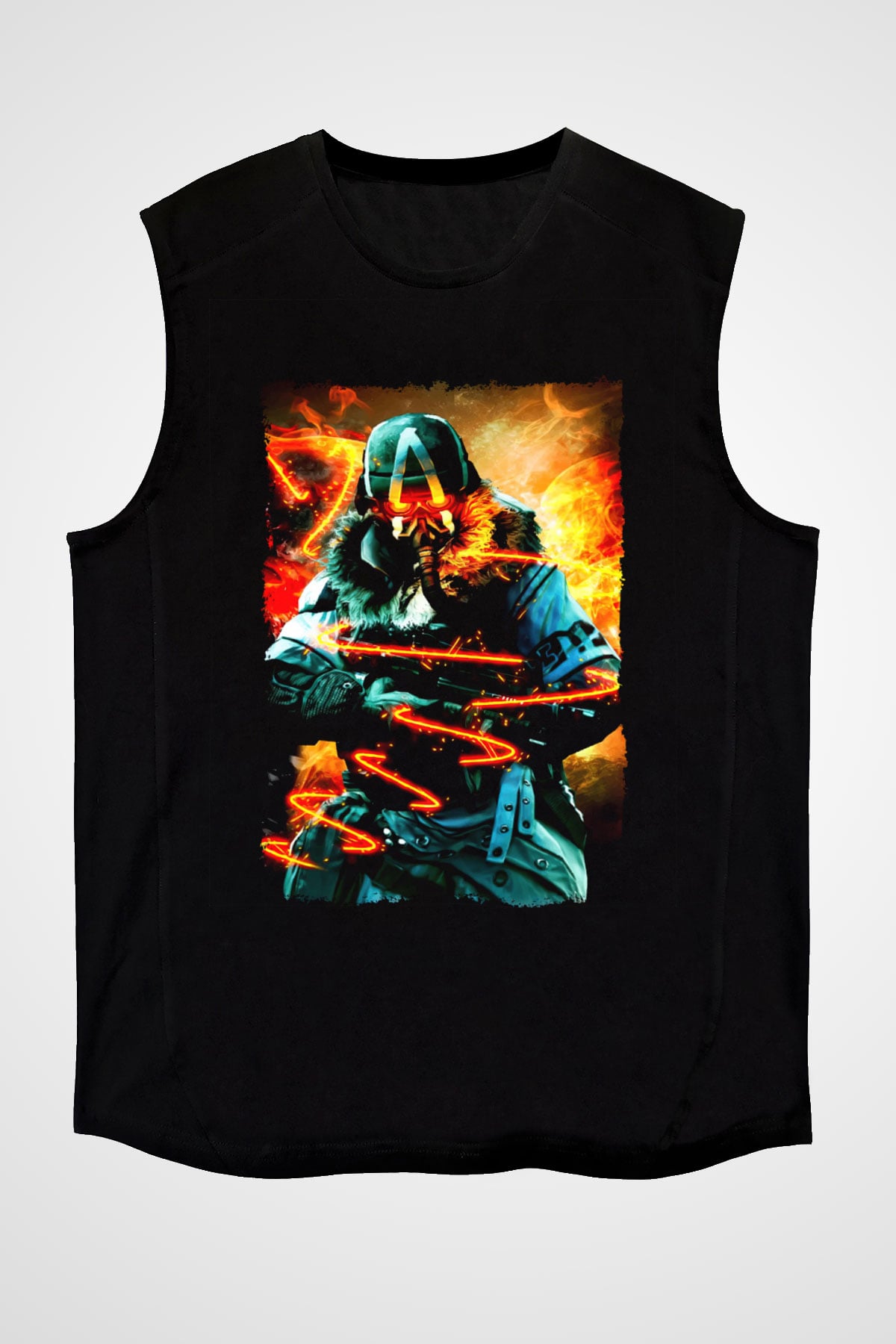 Killzone Siyah Unisex Kolsuz Tişört