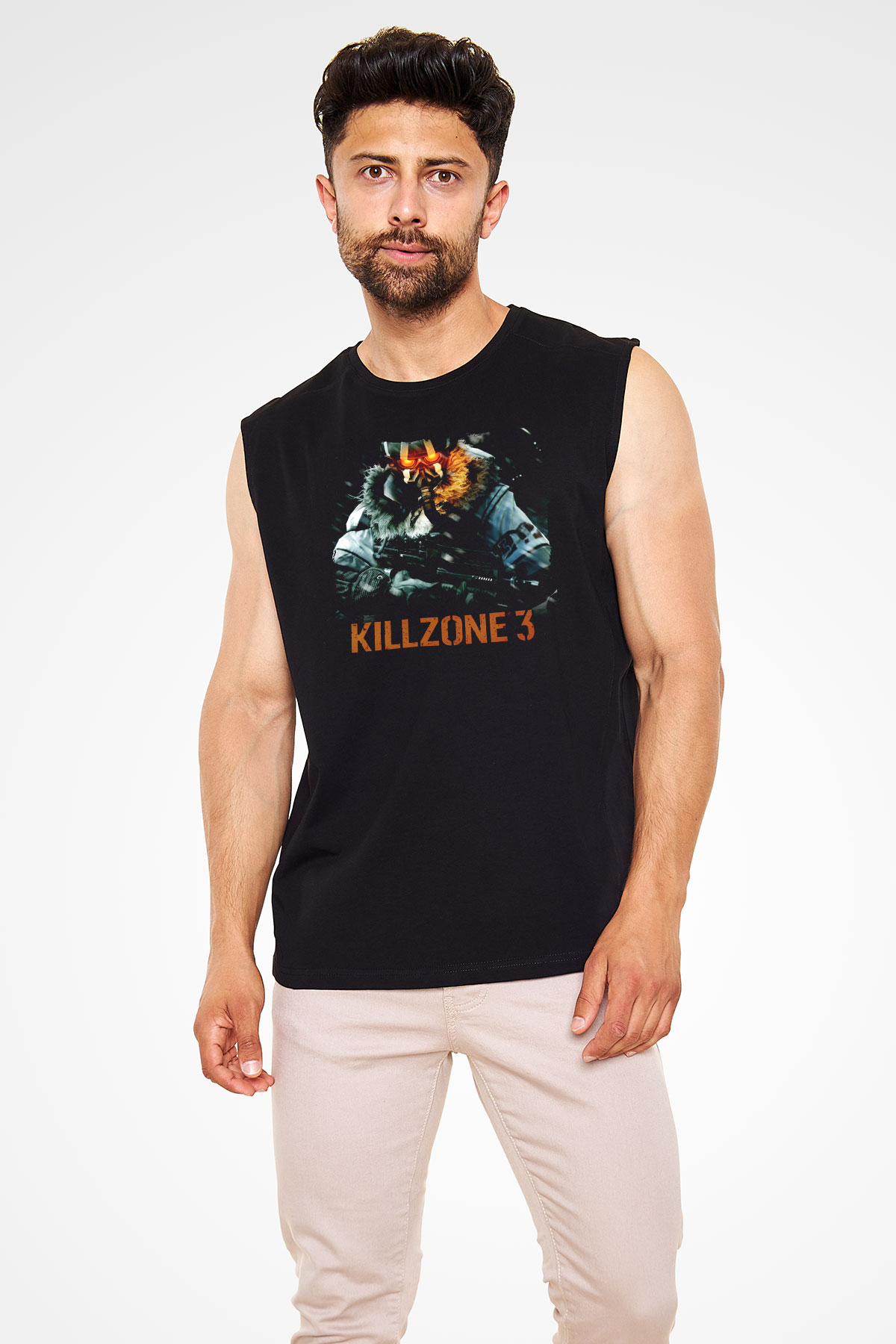 Killzone Siyah Unisex Kolsuz Tişört