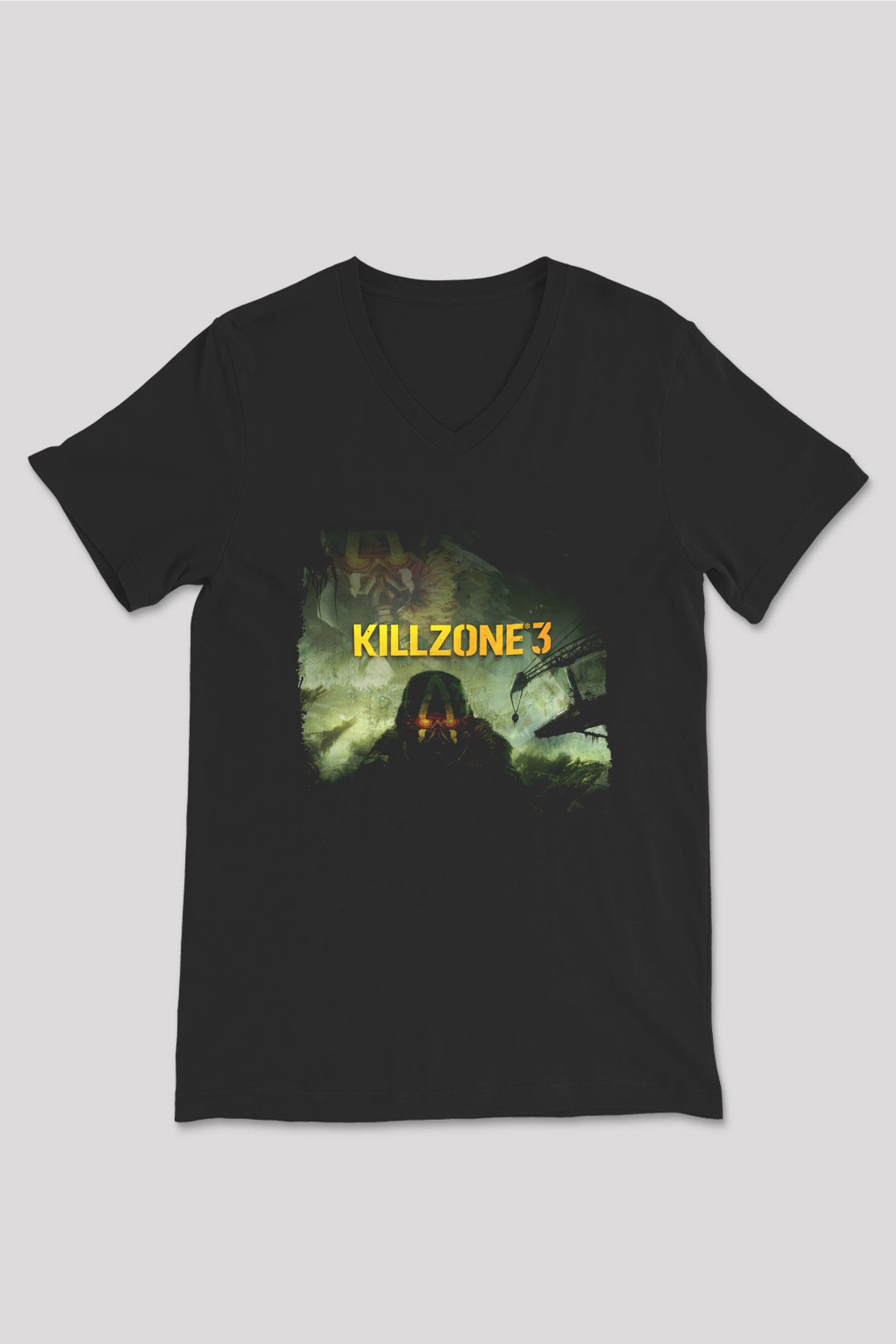 Killzone Siyah Unisex V Yaka Tişört